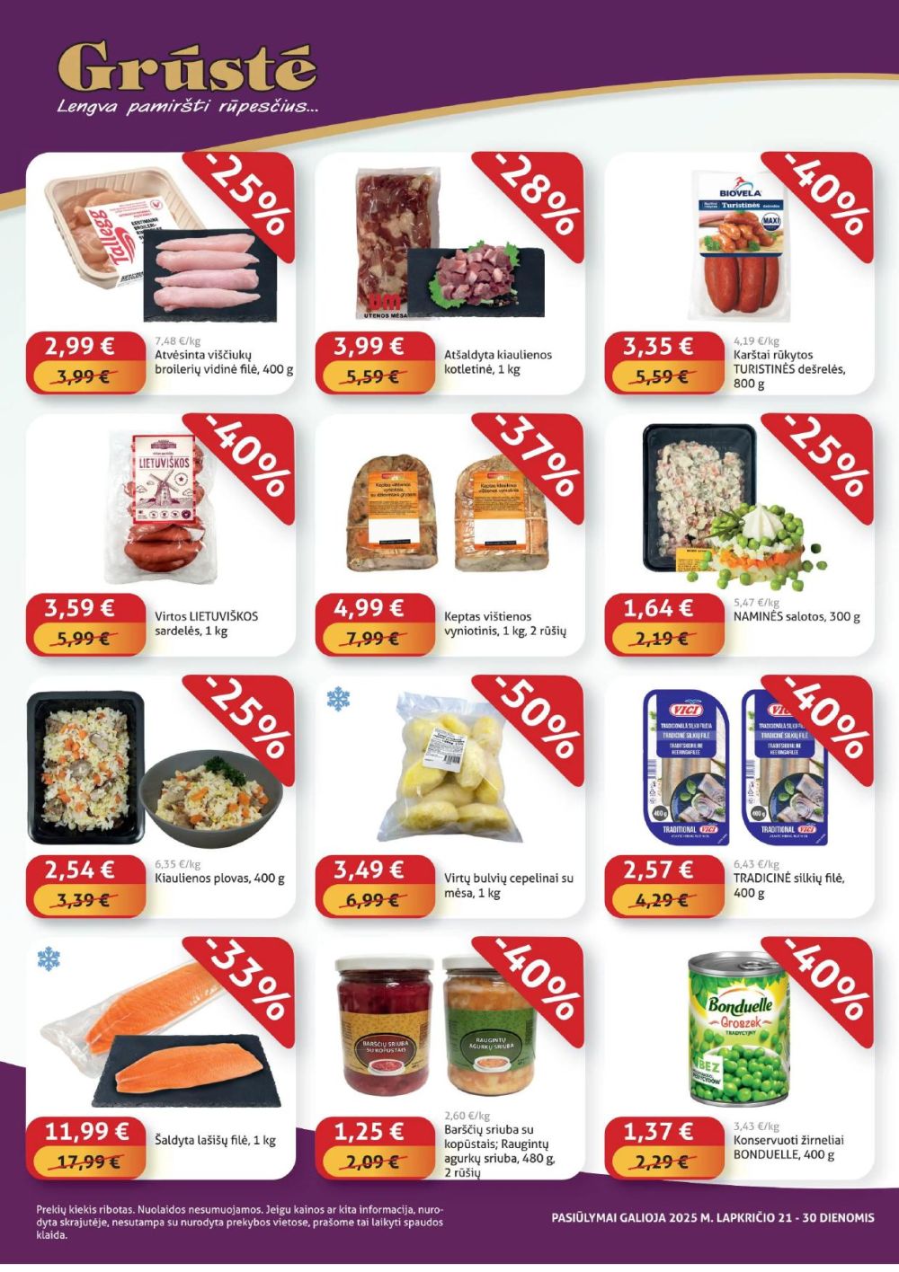 GRŪSTĖ - Ko gero pigiau nerasi (2025 11 21 - 2025 11 30) | 2
