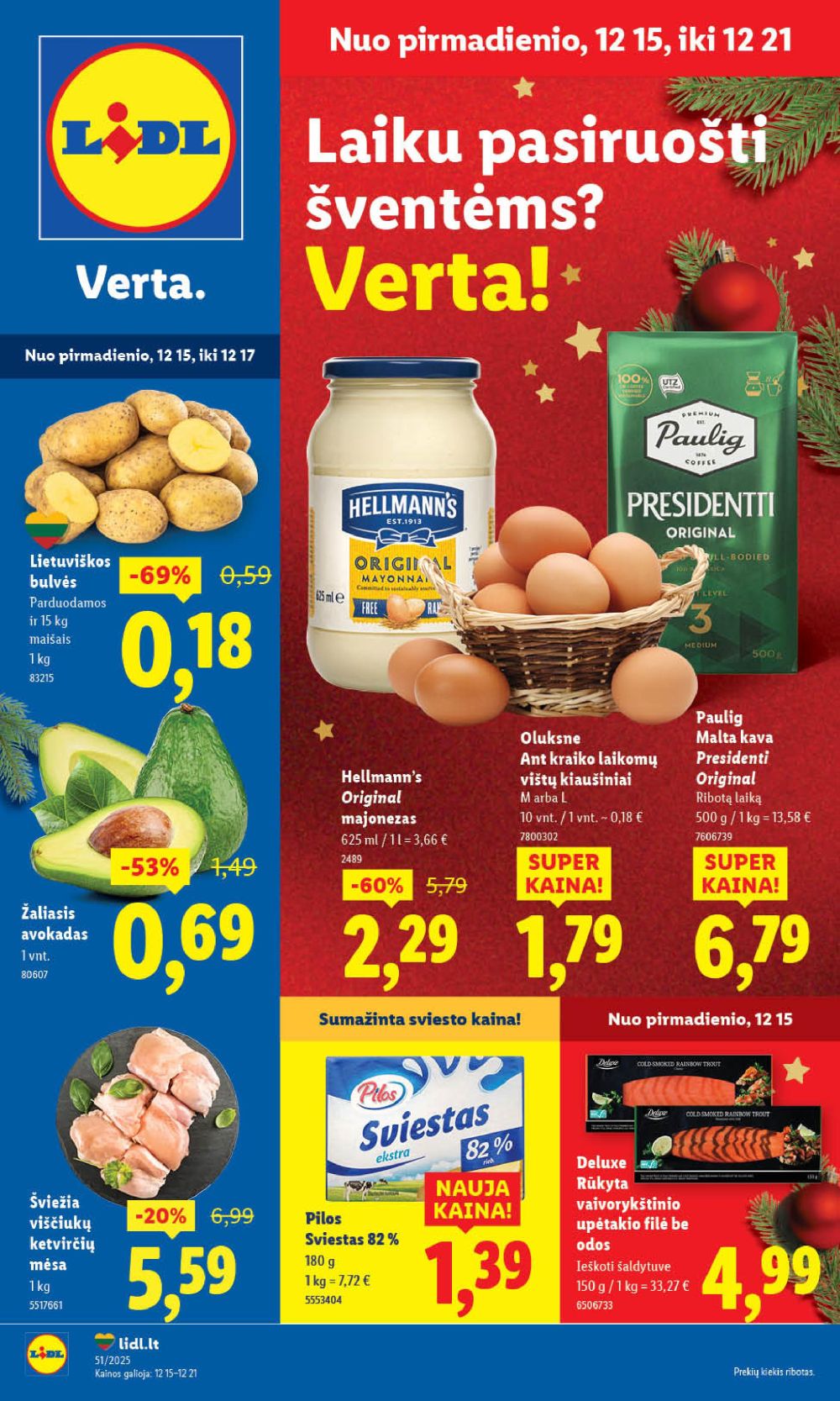 LIDL - Maisto prekių pasiūlymai (2025 12 15 - 2025 12 21) | 1