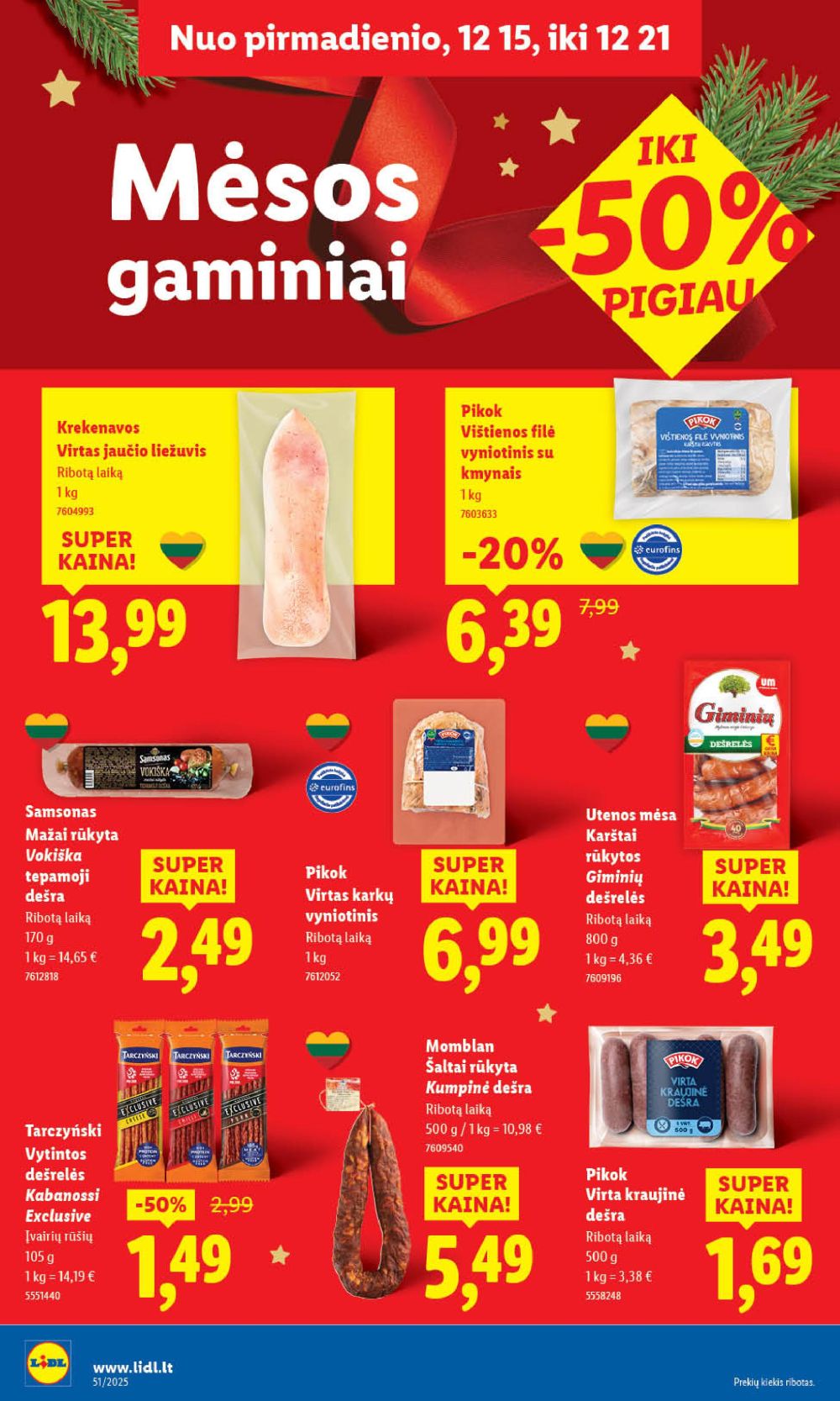 LIDL - Maisto prekių pasiūlymai (2025 12 15 - 2025 12 21) | 30
