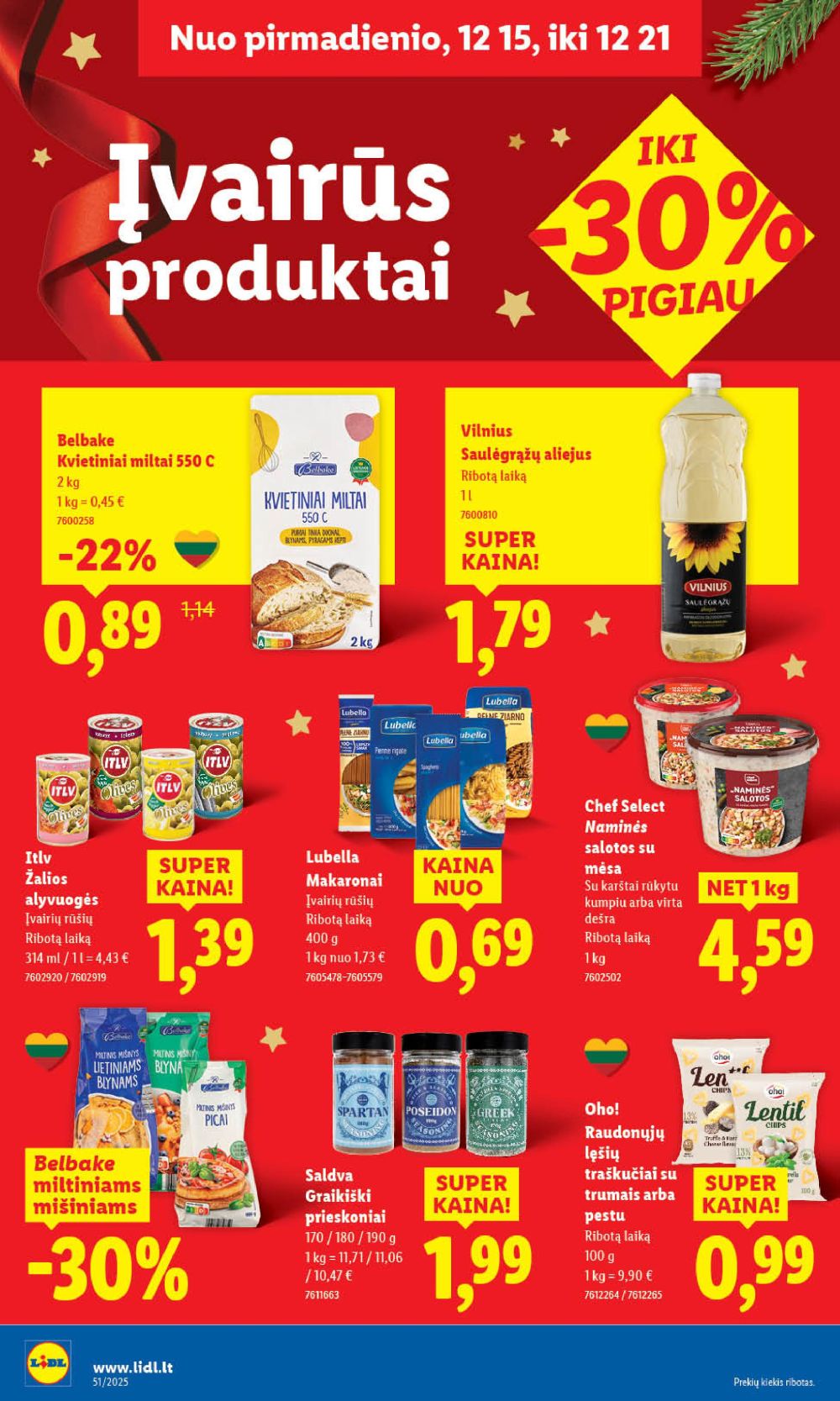 LIDL - Maisto prekių pasiūlymai (2025 12 15 - 2025 12 21) | 32