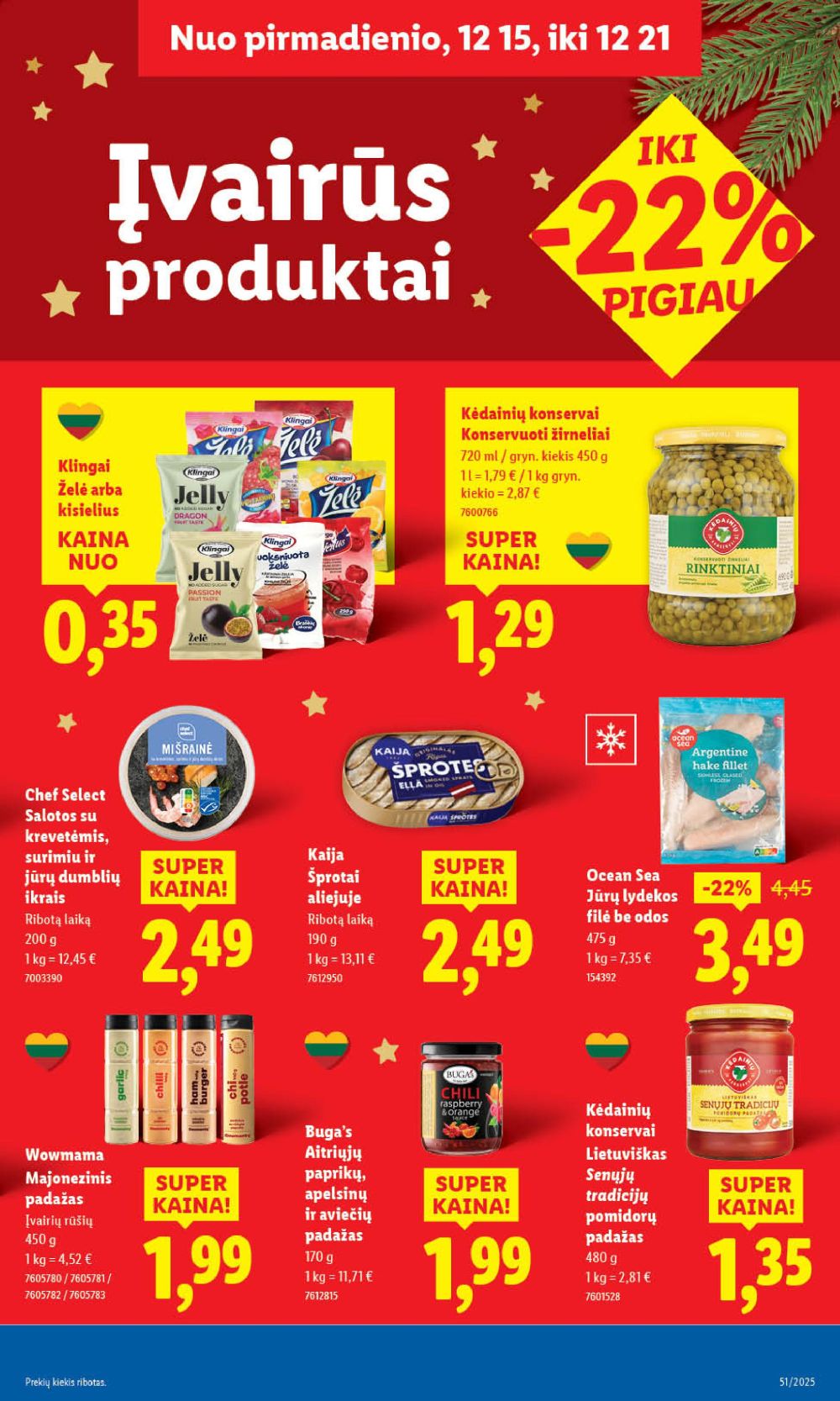 LIDL - Maisto prekių pasiūlymai (2025 12 15 - 2025 12 21) | 33