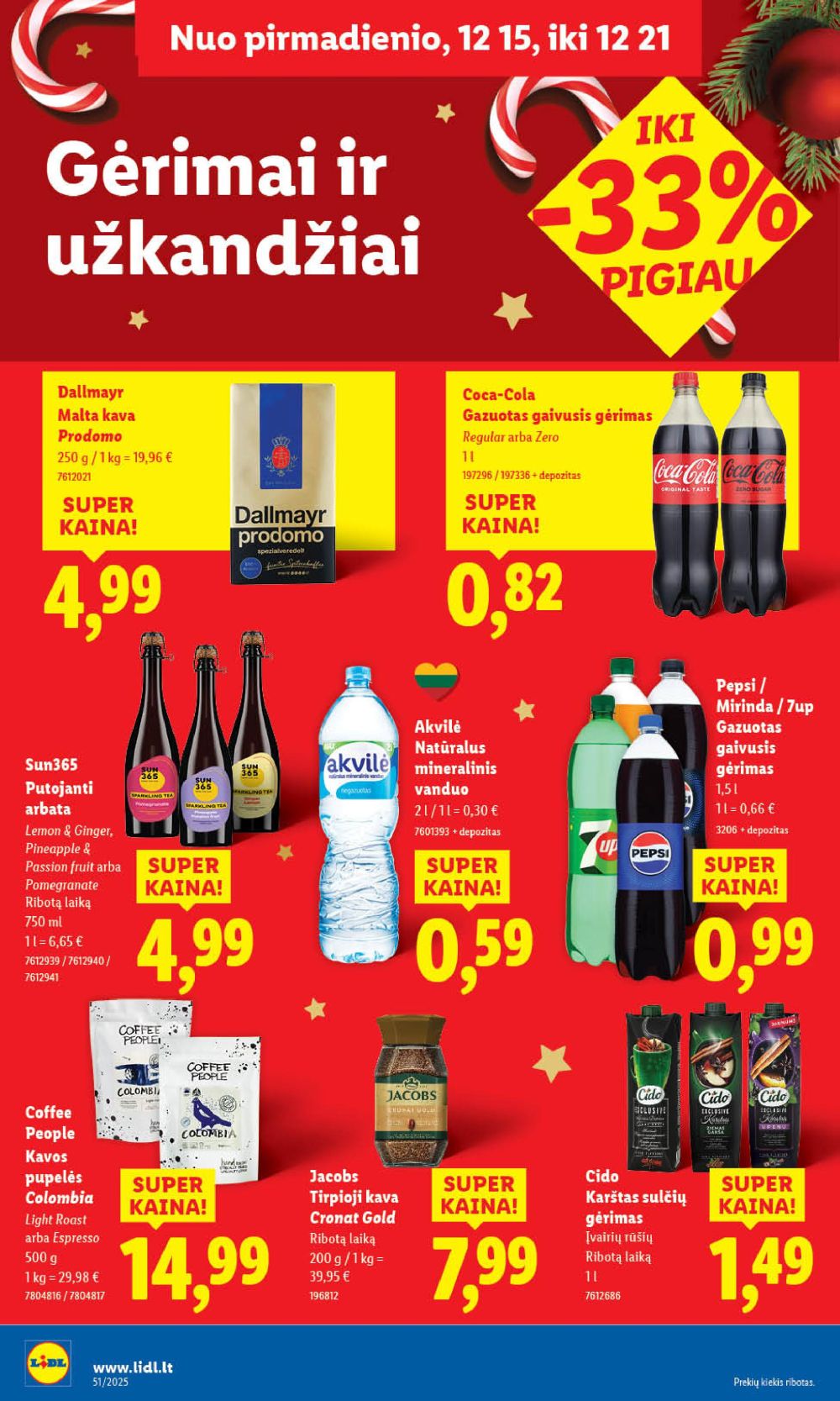 LIDL - Maisto prekių pasiūlymai (2025 12 15 - 2025 12 21) | 34