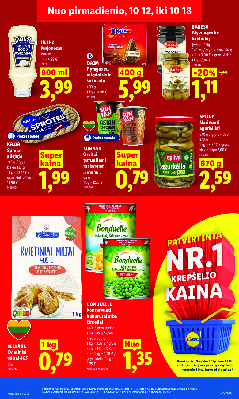 MAISTO PREKIŲ PASIŪLYMAI (2026-10-12 - 2026-10-18) | 13