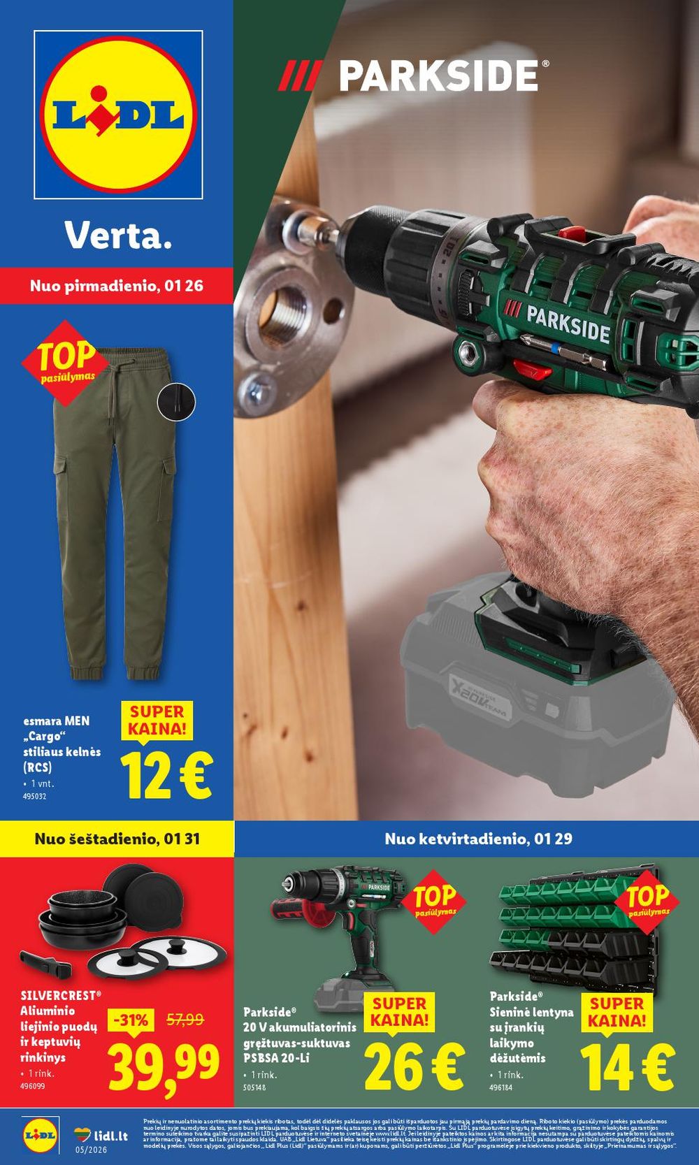 LIDL - Ne maisto prekių pasiūlymai (2026 01 26 - 2026 02 01) | 1