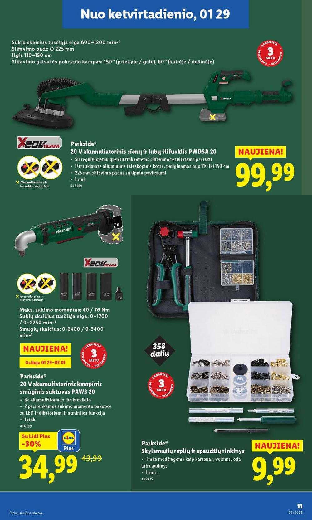 LIDL - Ne maisto prekių pasiūlymai (2026 01 26 - 2026 02 01) | 11