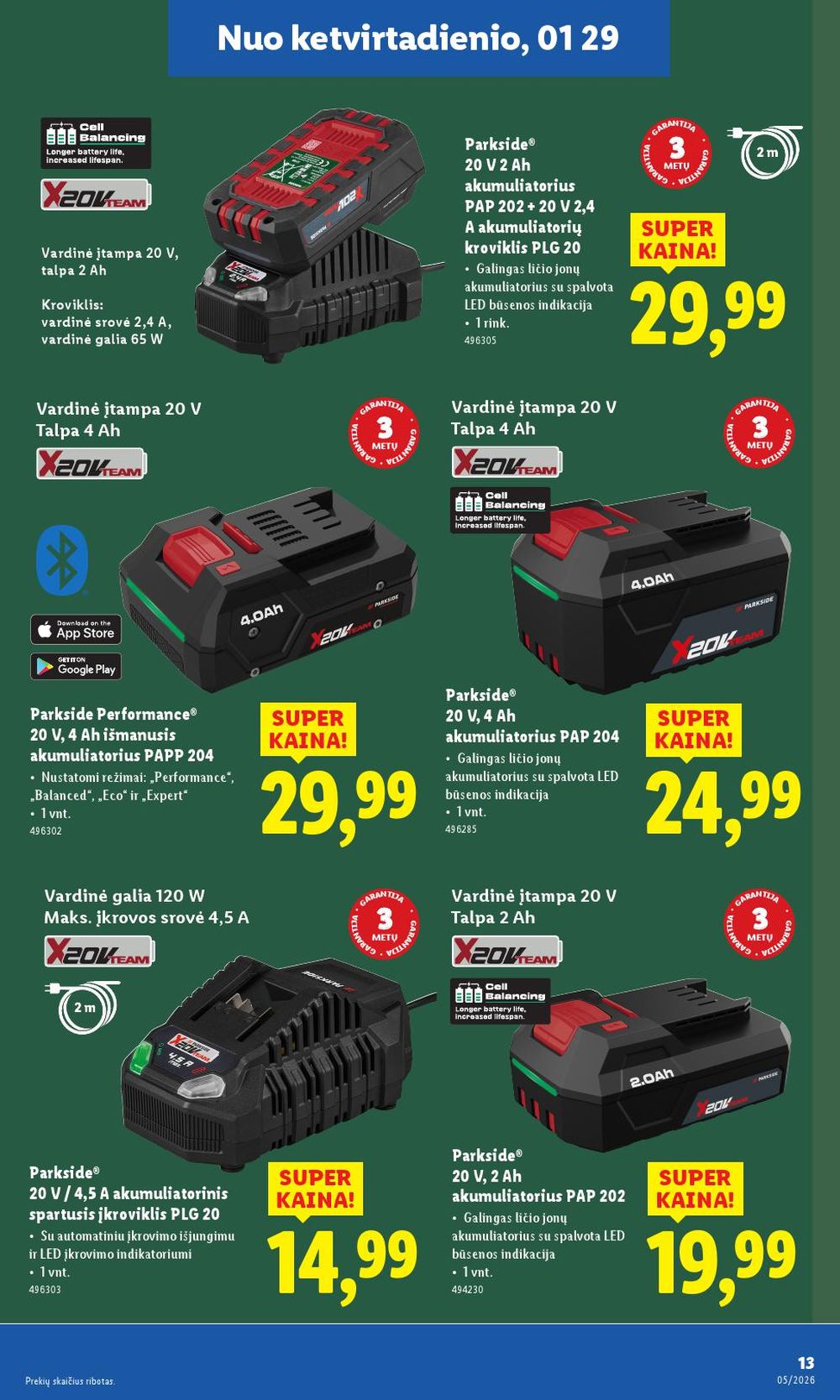 LIDL - Ne maisto prekių pasiūlymai (2026 01 26 - 2026 02 01) | 13