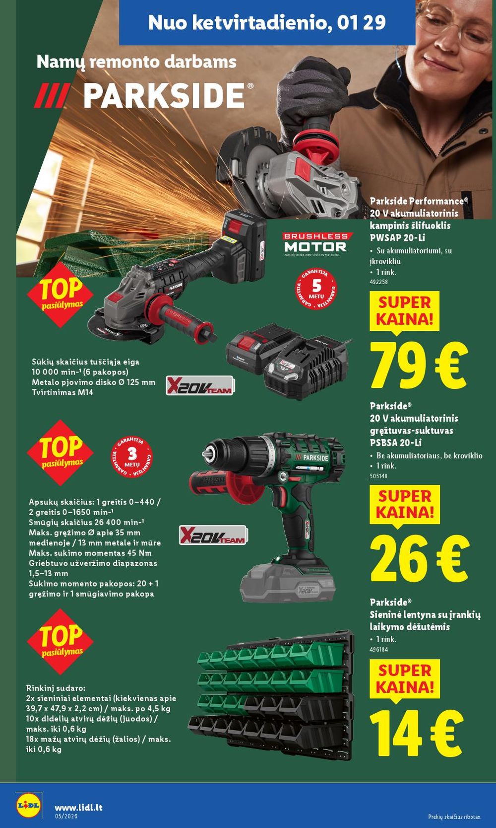 LIDL - Ne maisto prekių pasiūlymai (2026 01 26 - 2026 02 01) | 10