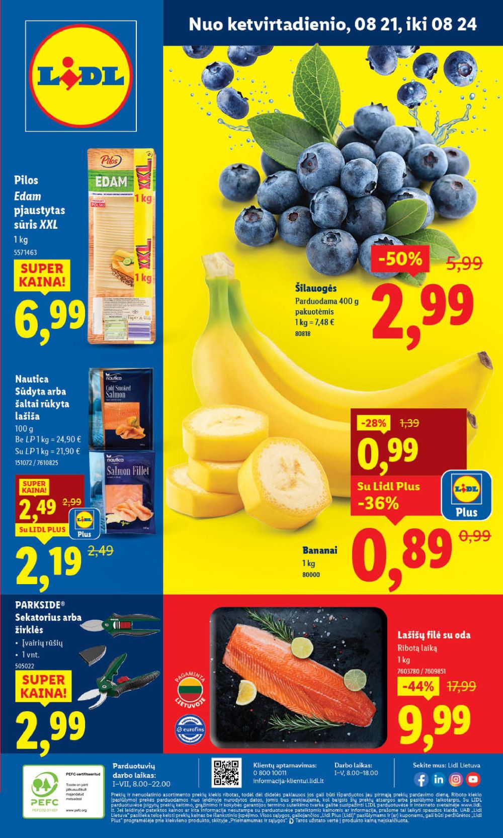 LIDL - Maisto prekių pasiūlymai (2025 08 21 - 2025 08 24) | 1
