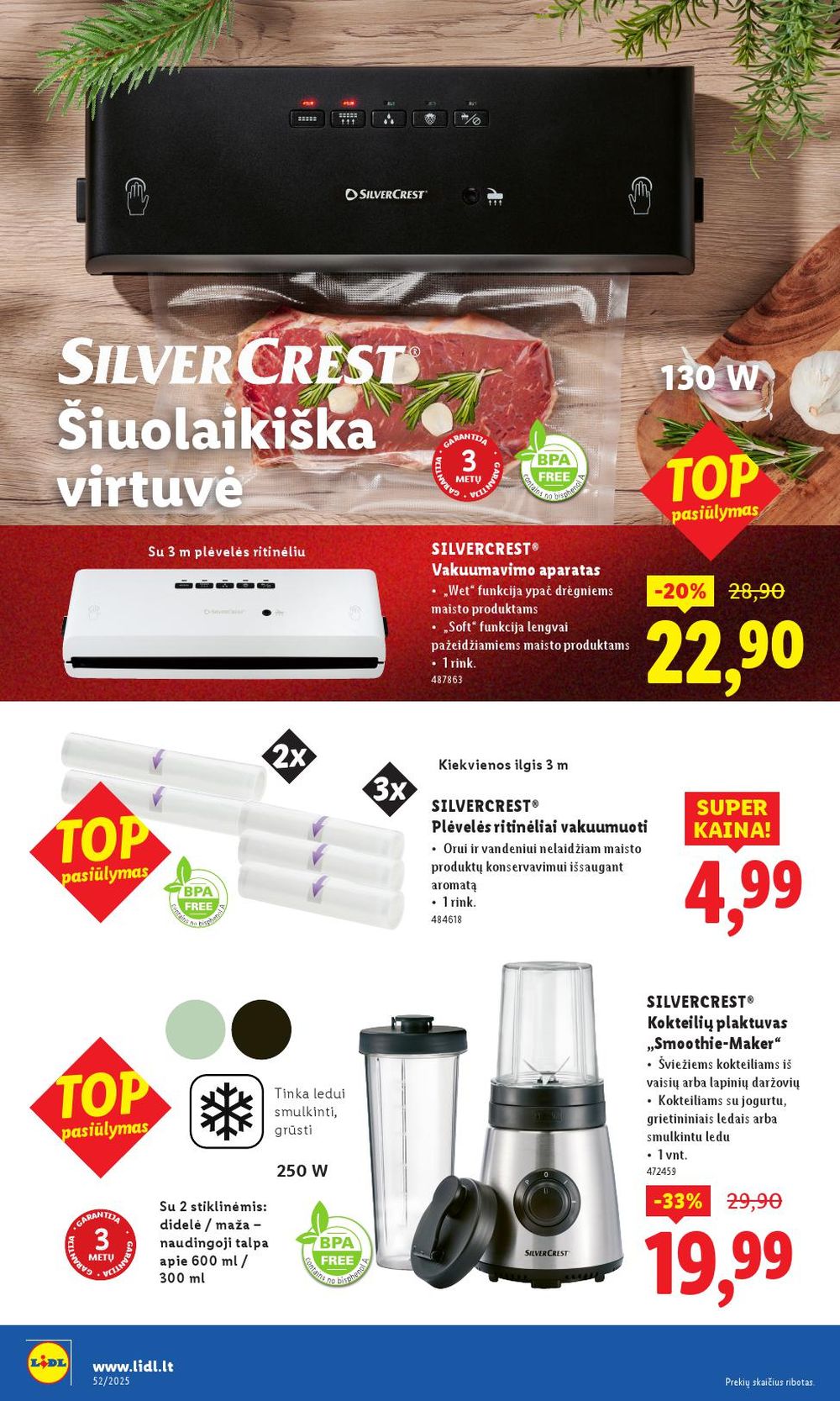LIDL - Ne maisto prekių pasiūlymai (2025 12 22 - 2025 12 28) | 2