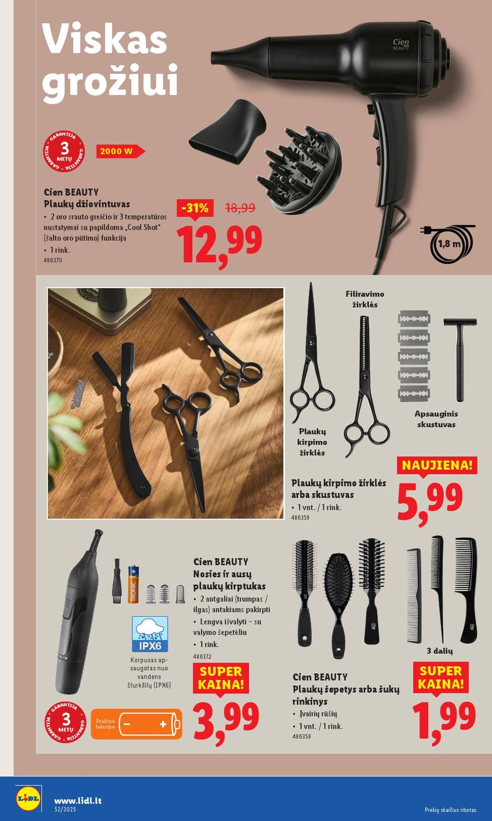 LIDL - Ne maisto prekių pasiūlymai (2025 12 22 - 2025 12 28) | 14