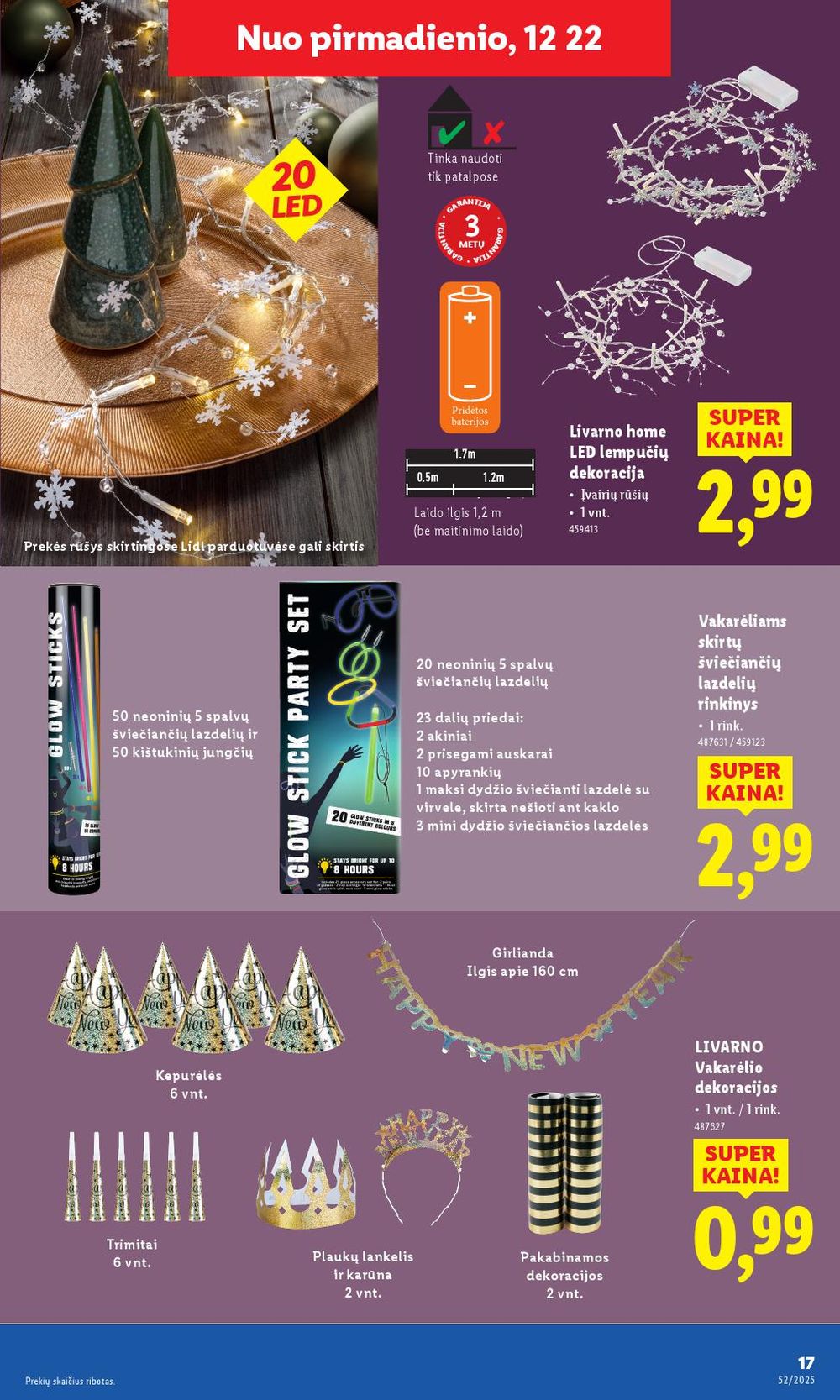 LIDL - Ne maisto prekių pasiūlymai (2025 12 22 - 2025 12 28) | 17