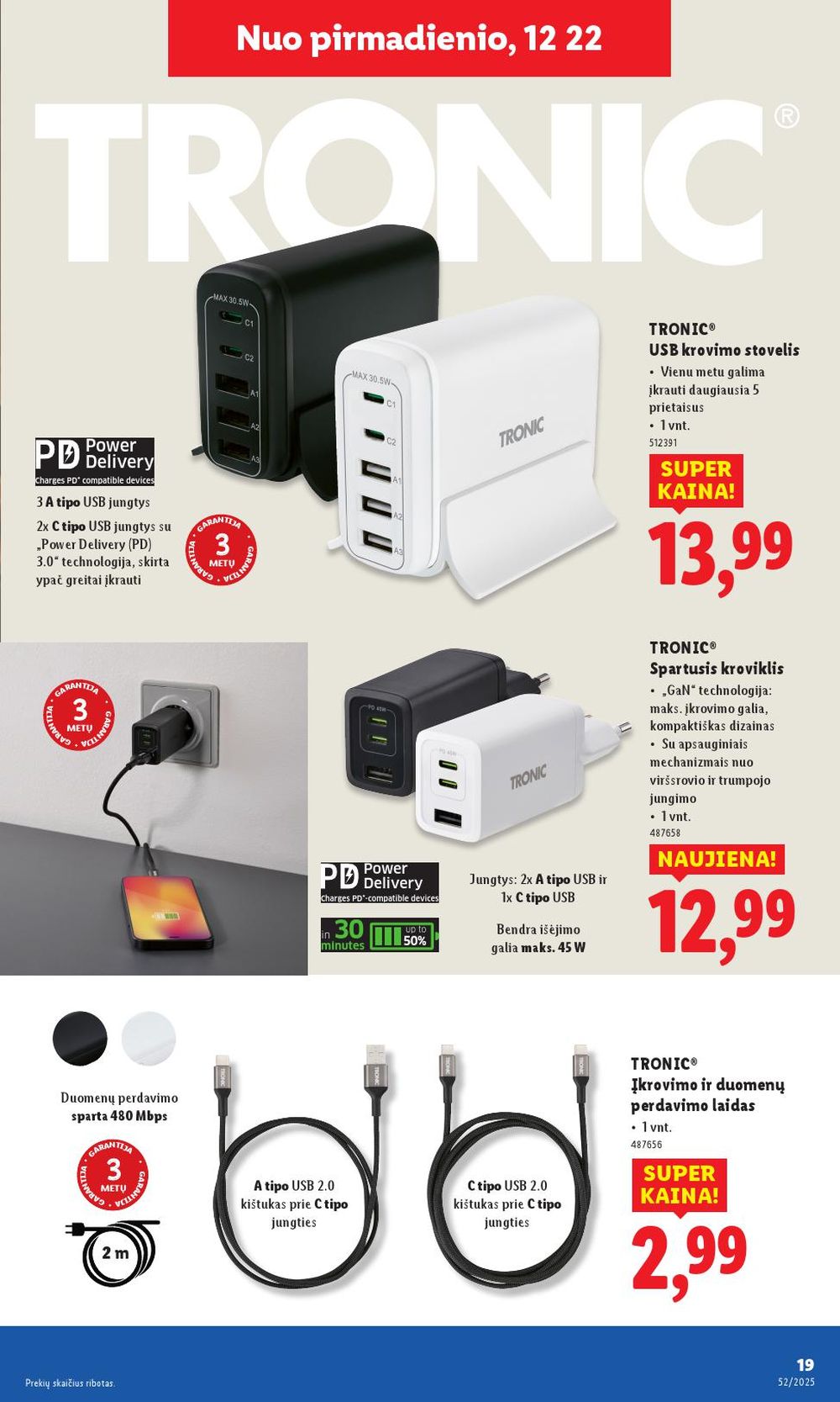 LIDL - Ne maisto prekių pasiūlymai (2025 12 22 - 2025 12 28) | 19