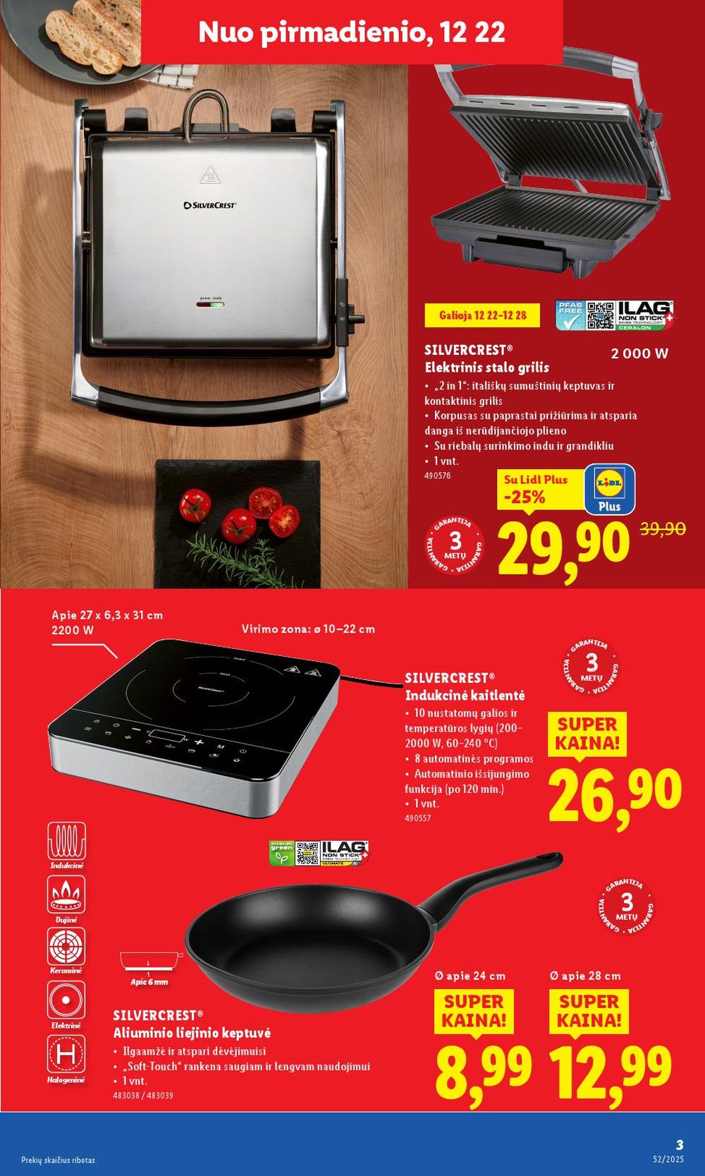 LIDL - Ne maisto prekių pasiūlymai (2025 12 22 - 2025 12 28) | 3