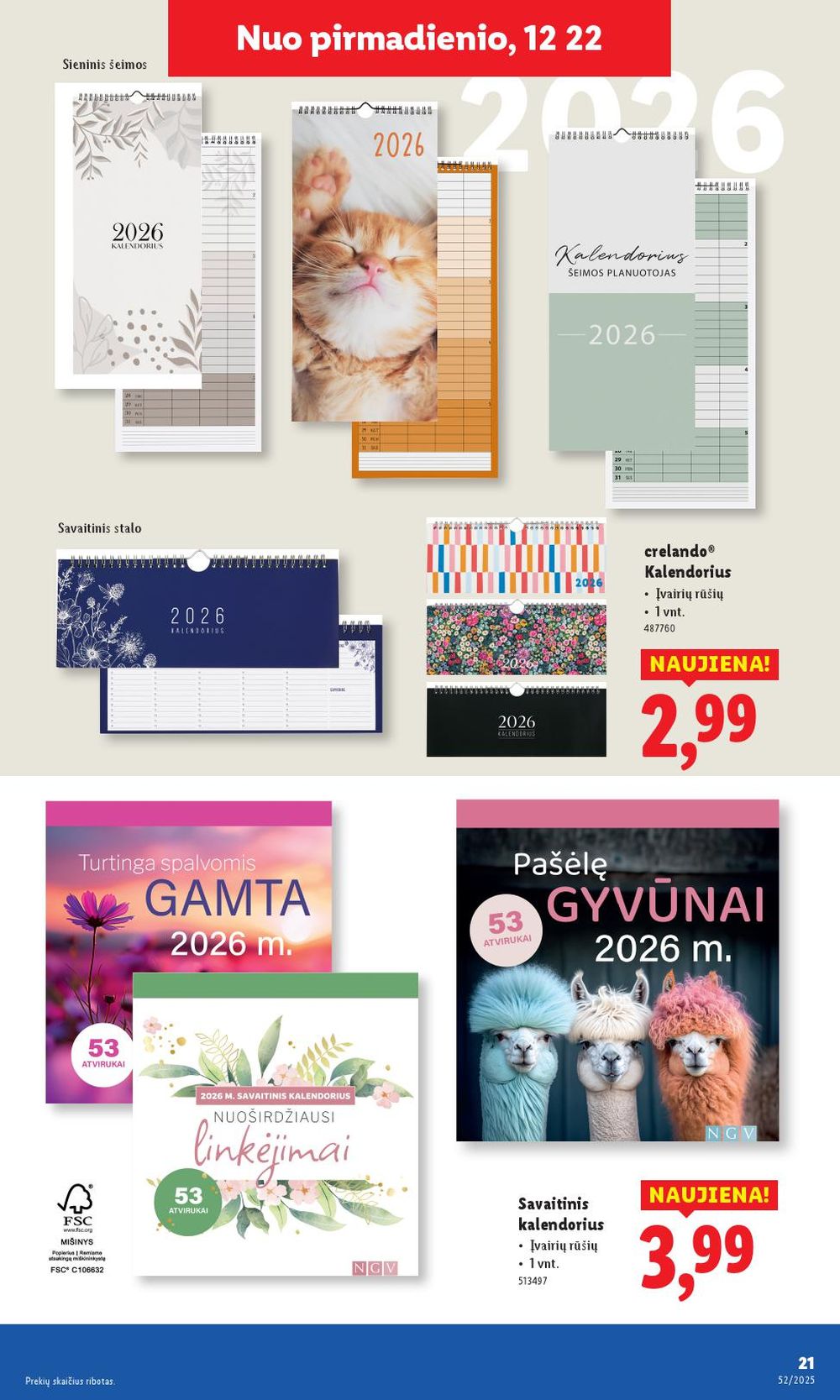 LIDL - Ne maisto prekių pasiūlymai (2025 12 22 - 2025 12 28) | 21