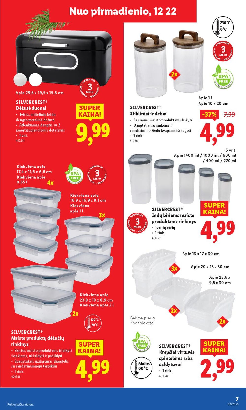 LIDL - Ne maisto prekių pasiūlymai (2025 12 22 - 2025 12 28) | 7