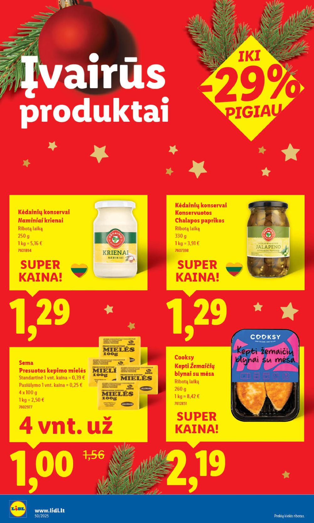 LIDL - Maisto prekių pasiūlymai (2025 12 11 - 2025 12 14) | 42