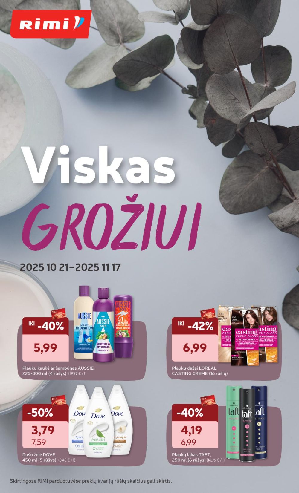 RIMI - Grožio prekių katalogas (2025 10 21 - 2025 11 17) | 1