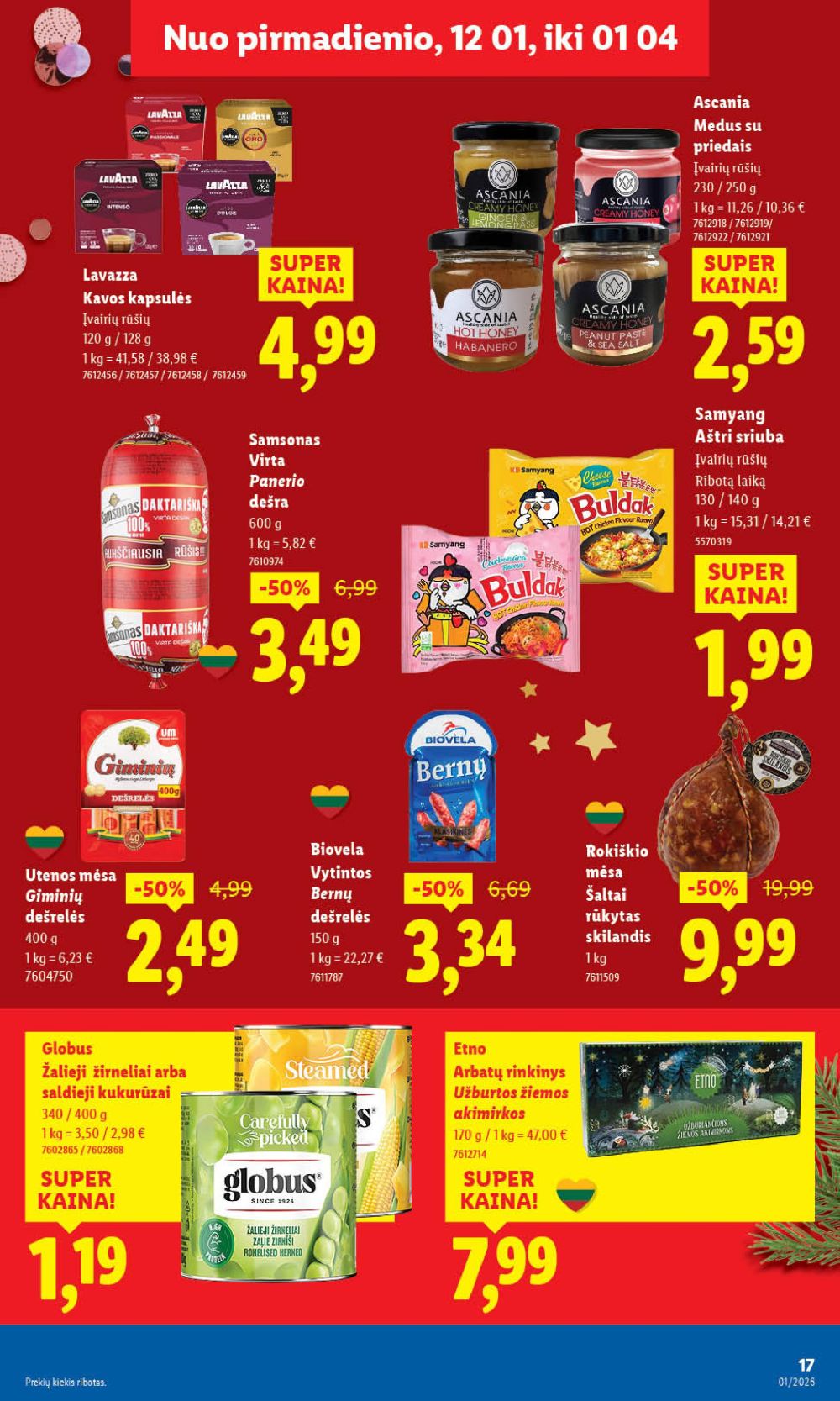LIDL - Maisto prekių pasiūlymai (2026 01 02 - 2026 01 04) | 21