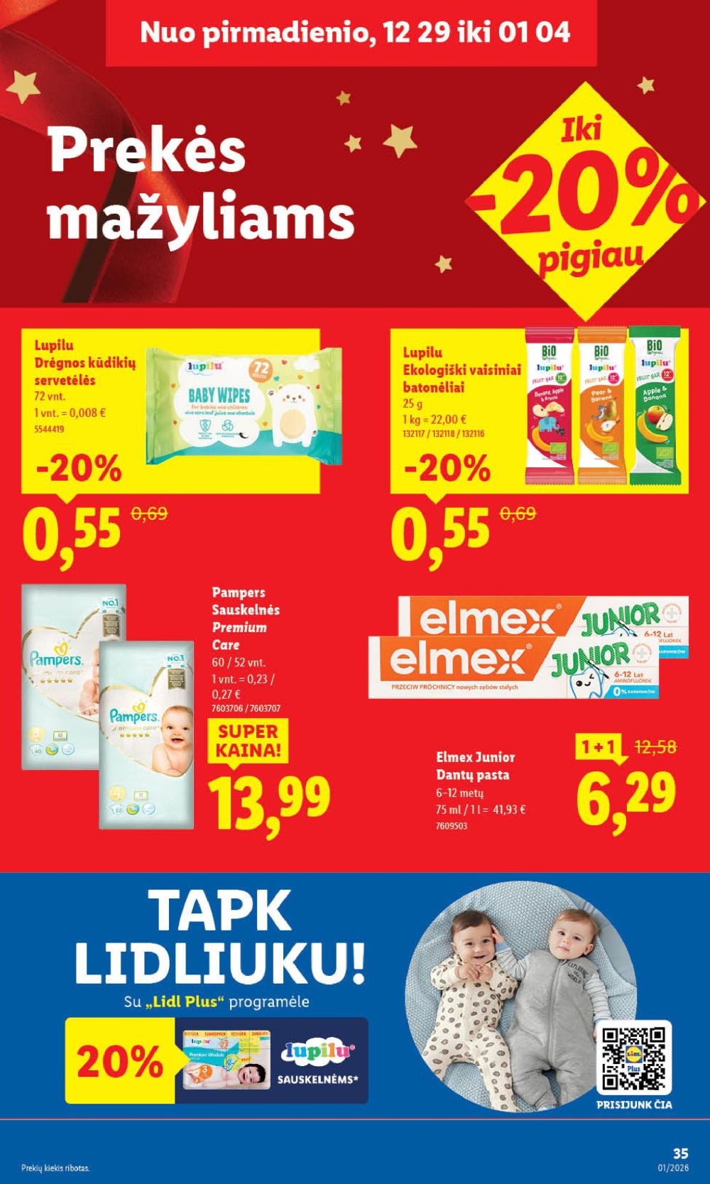 LIDL - Maisto prekių pasiūlymai (2026 01 02 - 2026 01 04) | 39