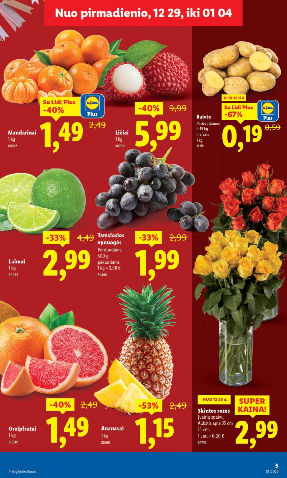 LIDL - Maisto prekių pasiūlymai (2026 01 02 - 2026 01 04) | 5