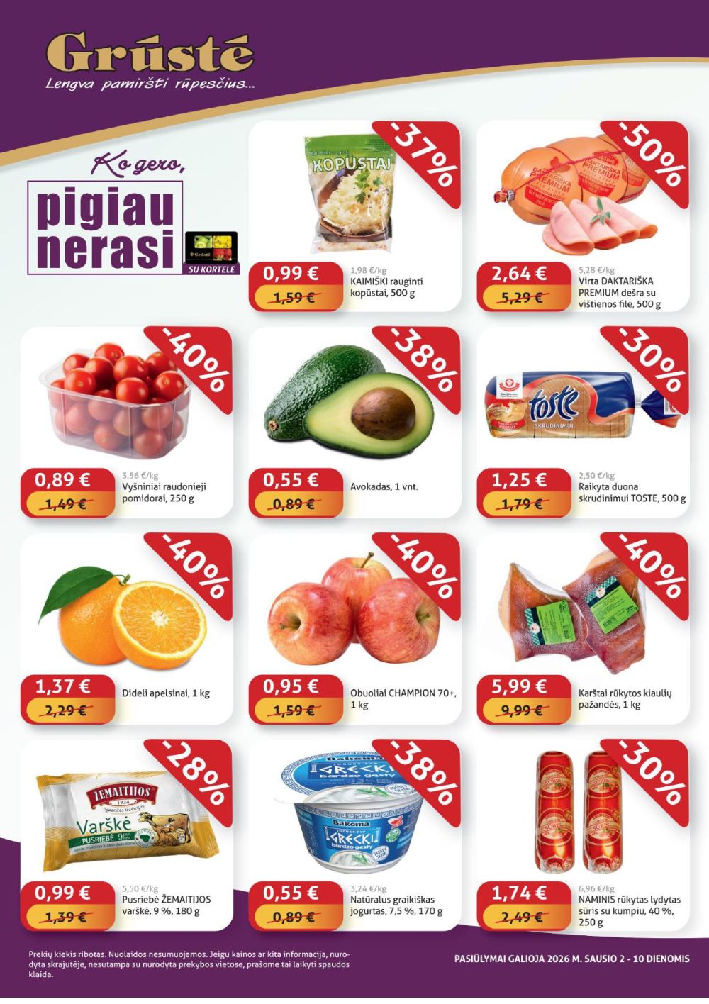 GRŪSTĖ - Ko gero pigiau nerasi (2026 01 02 - 2026 01 10) | 1