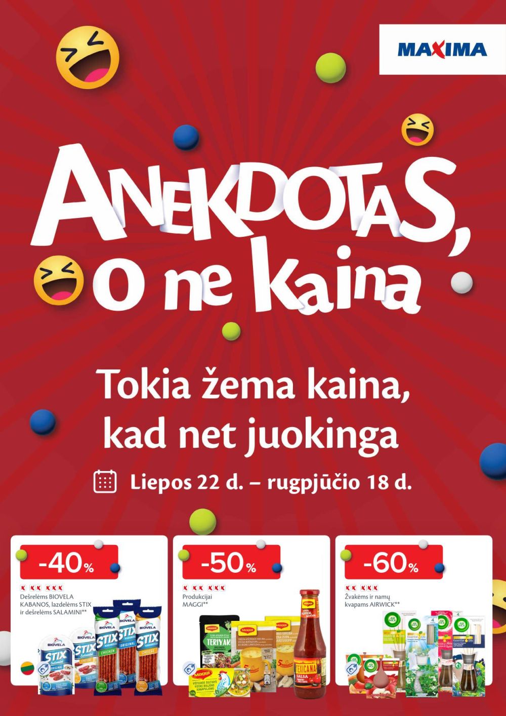 MAXIMA - Anekdotas, o ne kaina (2025 07 22 - 2025 08 18) | 1