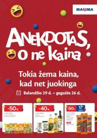 MAXIMA - Anekdotas, o ne kaina (2025 04 29 - 2025 05 26)