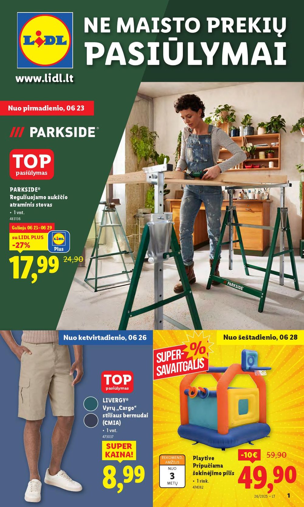 LIDL - Ne maisto prekių pasiūlymai (2025 06 23 - 2025 06 29) | 1