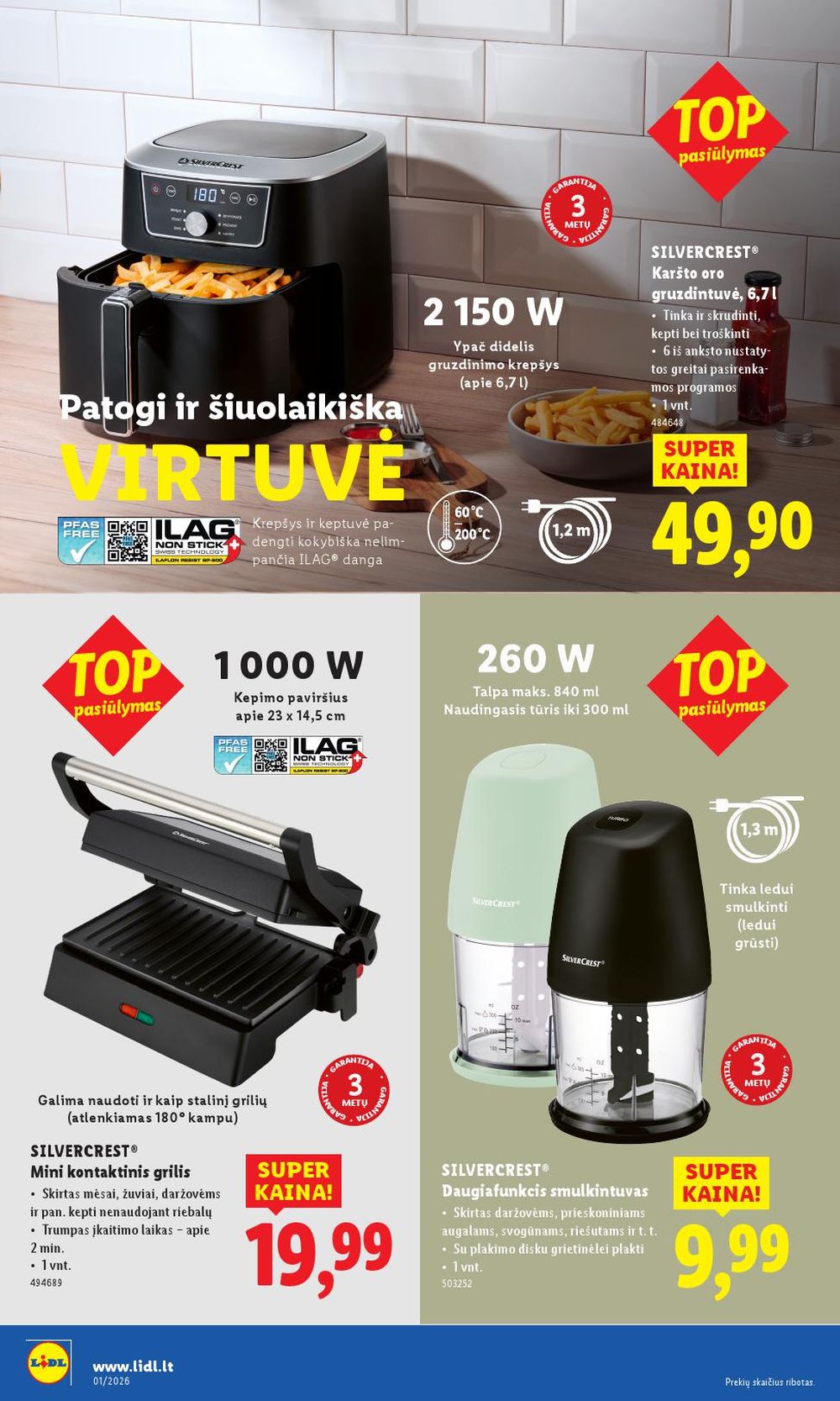 LIDL - Ne maisto prekių pasiūlymai (2025 12 29 - 2026 01 04) | 2