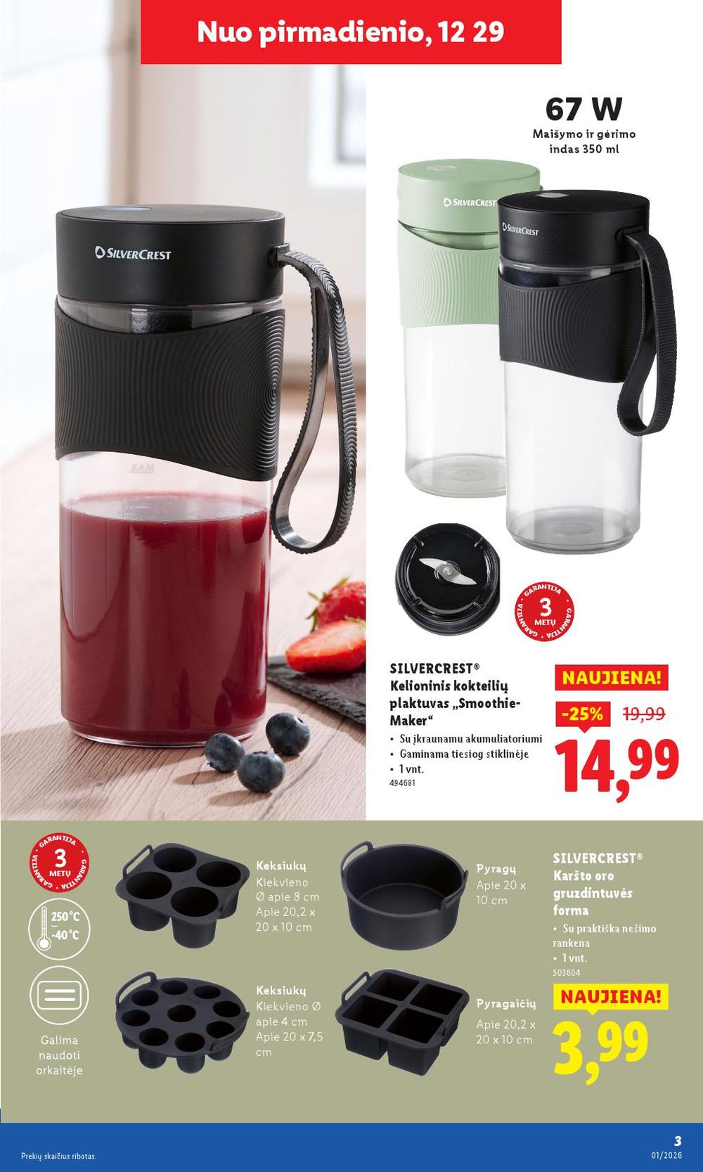 LIDL - Ne maisto prekių pasiūlymai (2025 12 29 - 2026 01 04) | 3
