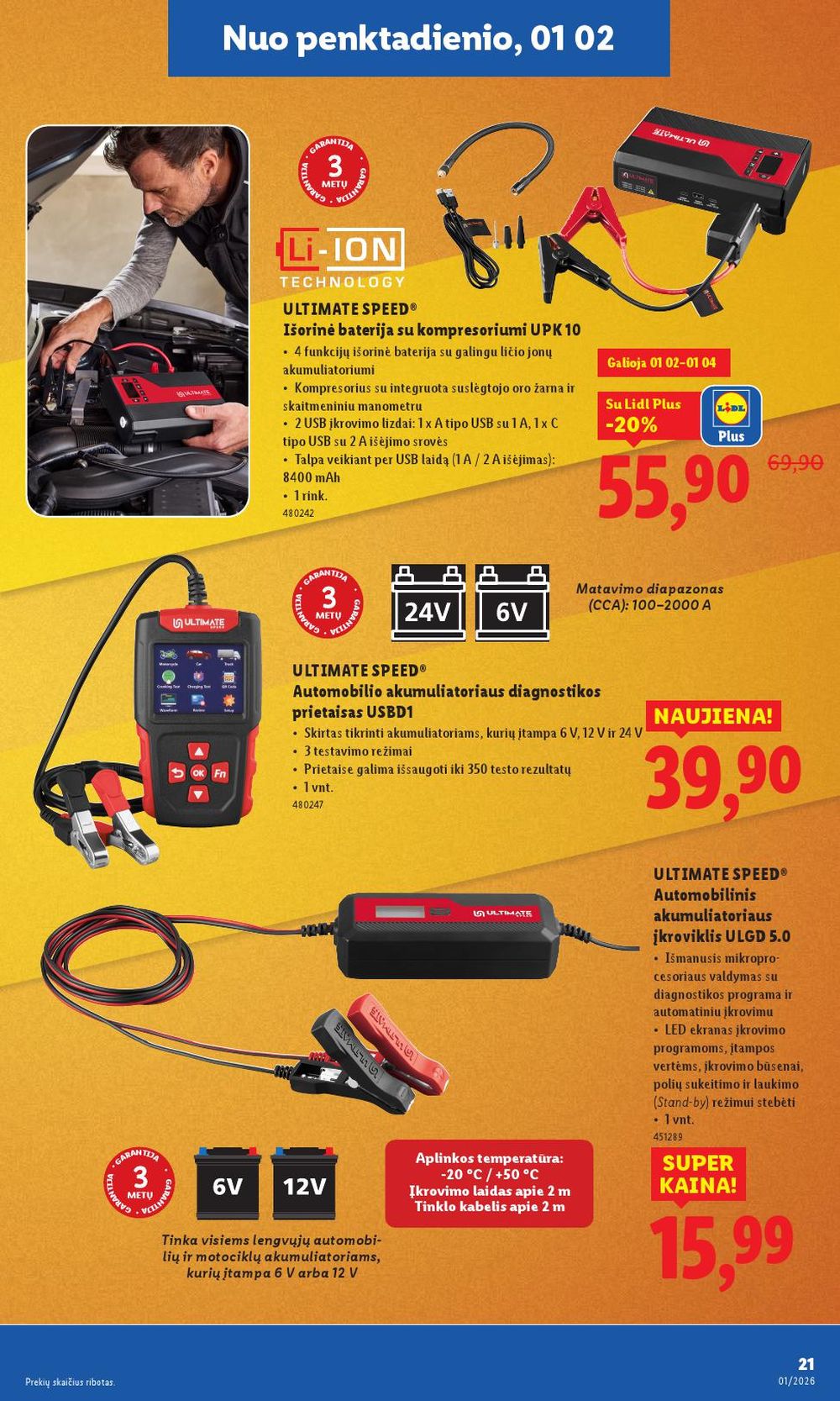 LIDL - Ne maisto prekių pasiūlymai (2025 12 29 - 2026 01 04) | 21