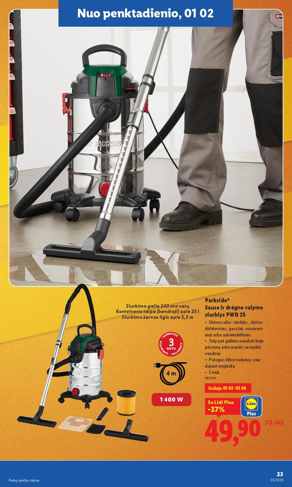 LIDL - Ne maisto prekių pasiūlymai (2025 12 29 - 2026 01 04) | 23