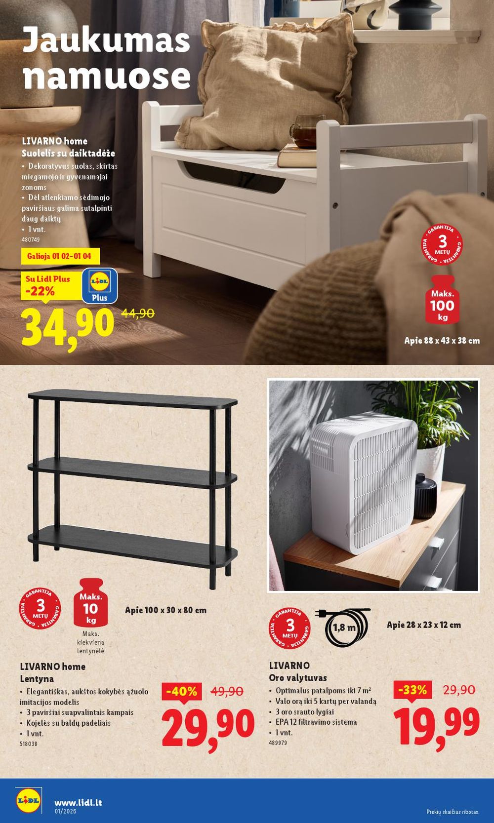 LIDL - Ne maisto prekių pasiūlymai (2025 12 29 - 2026 01 04) | 32