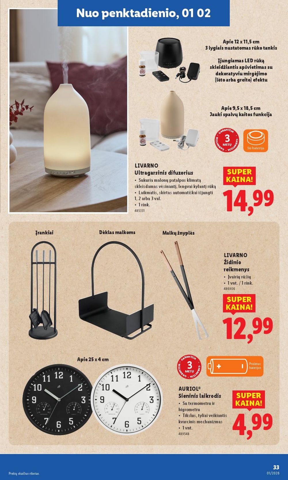 LIDL - Ne maisto prekių pasiūlymai (2025 12 29 - 2026 01 04) | 33