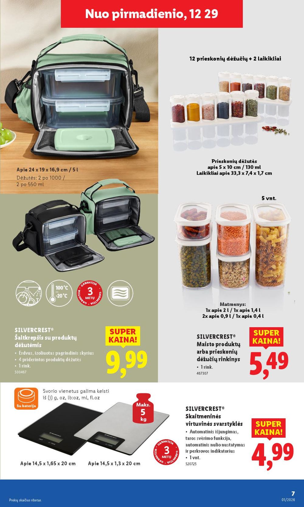 LIDL - Ne maisto prekių pasiūlymai (2025 12 29 - 2026 01 04) | 7