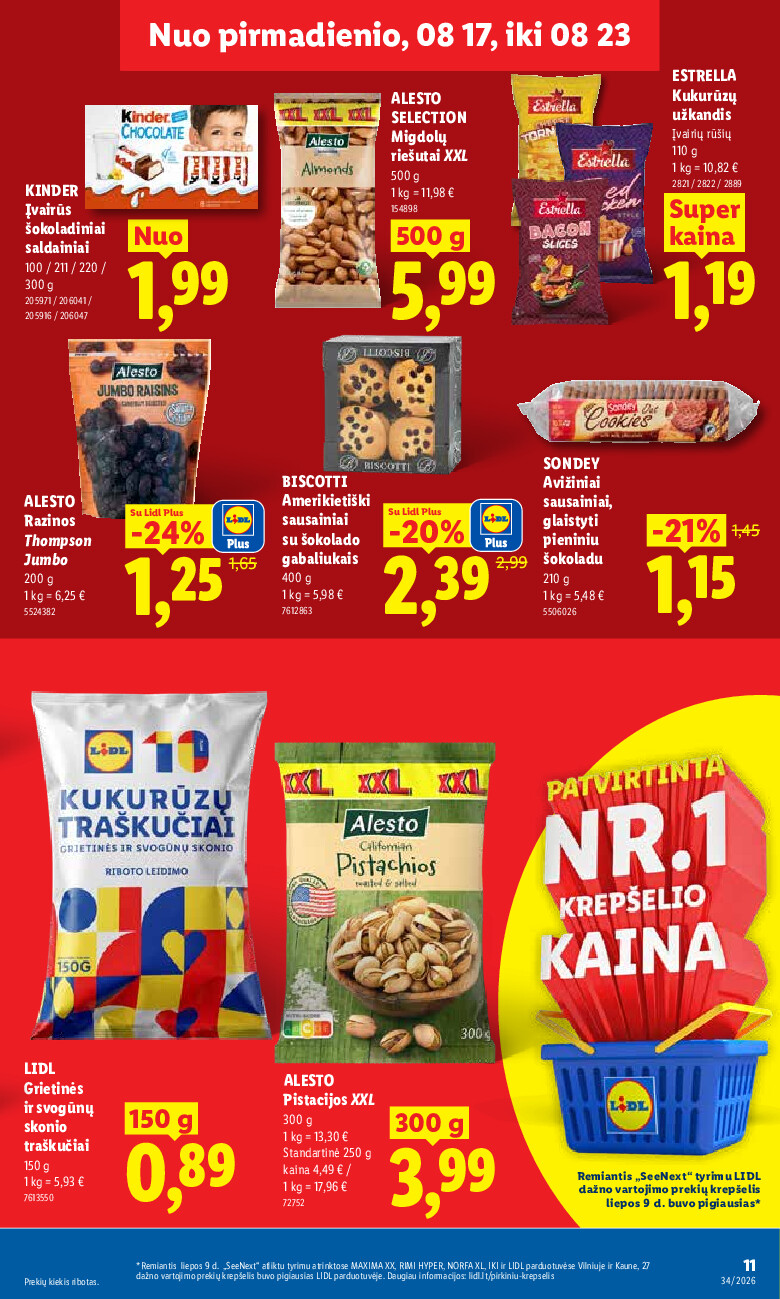 MAISTO PREKIŲ PASIŪLYMAI (2026-08-17 - 2026-08-23) | 11