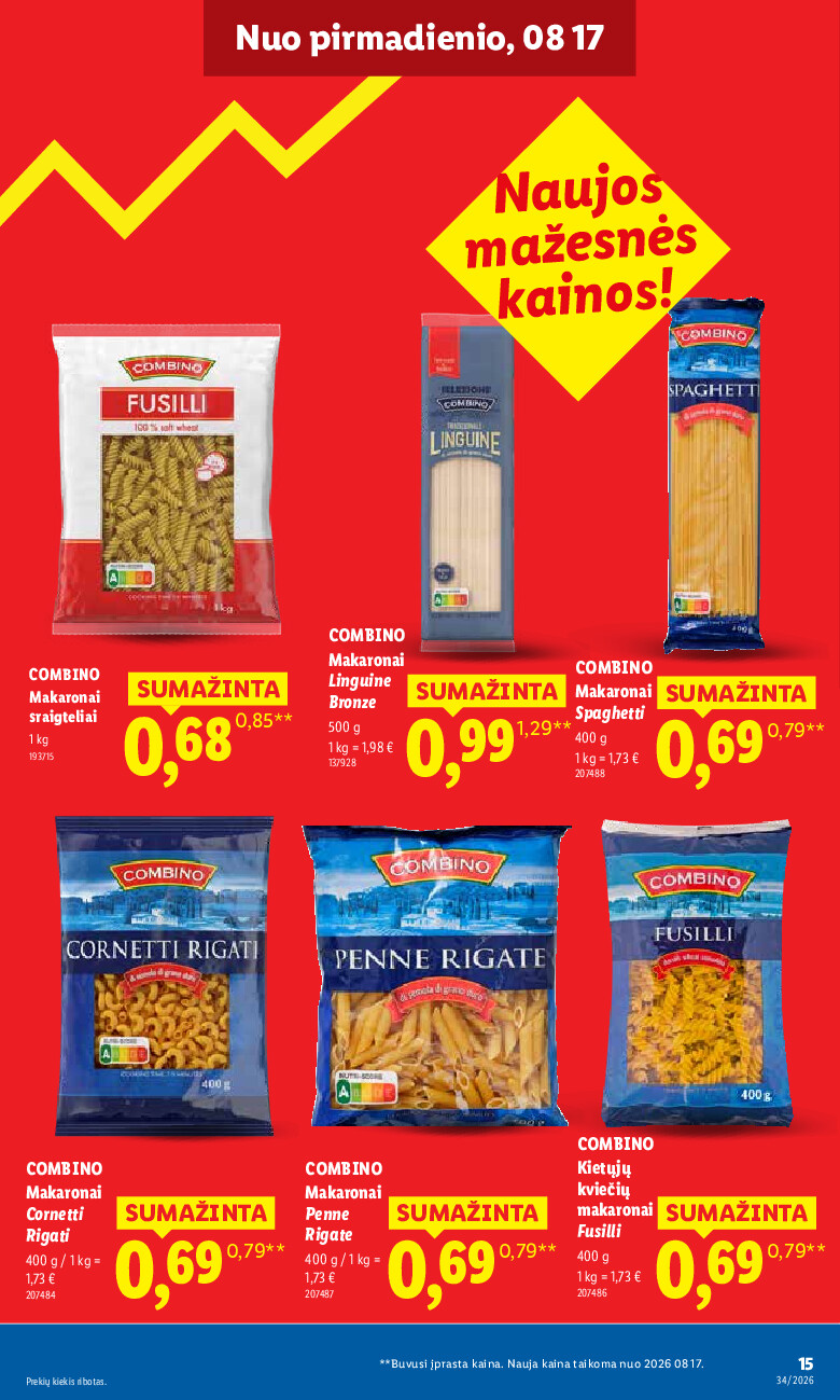 MAISTO PREKIŲ PASIŪLYMAI (2026-08-17 - 2026-08-23) | 15