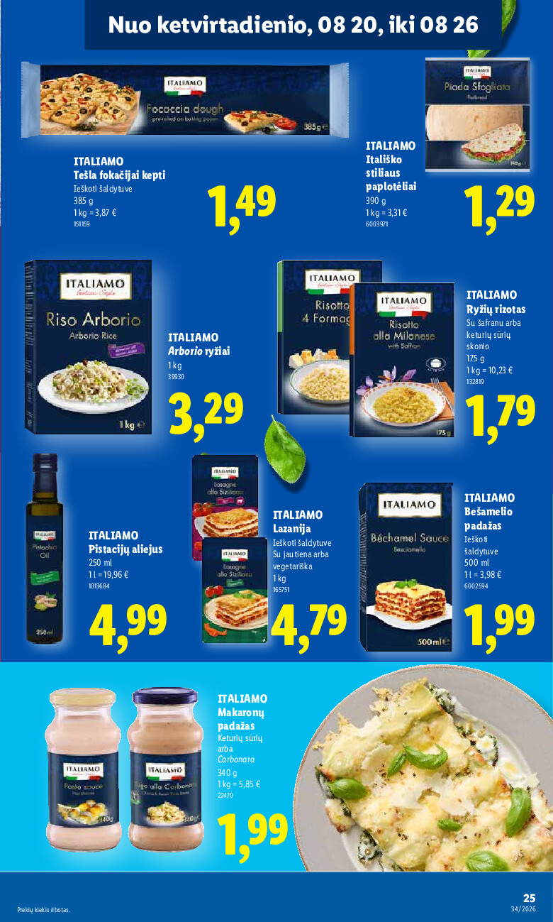 MAISTO PREKIŲ PASIŪLYMAI (2026-08-17 - 2026-08-23) | 25