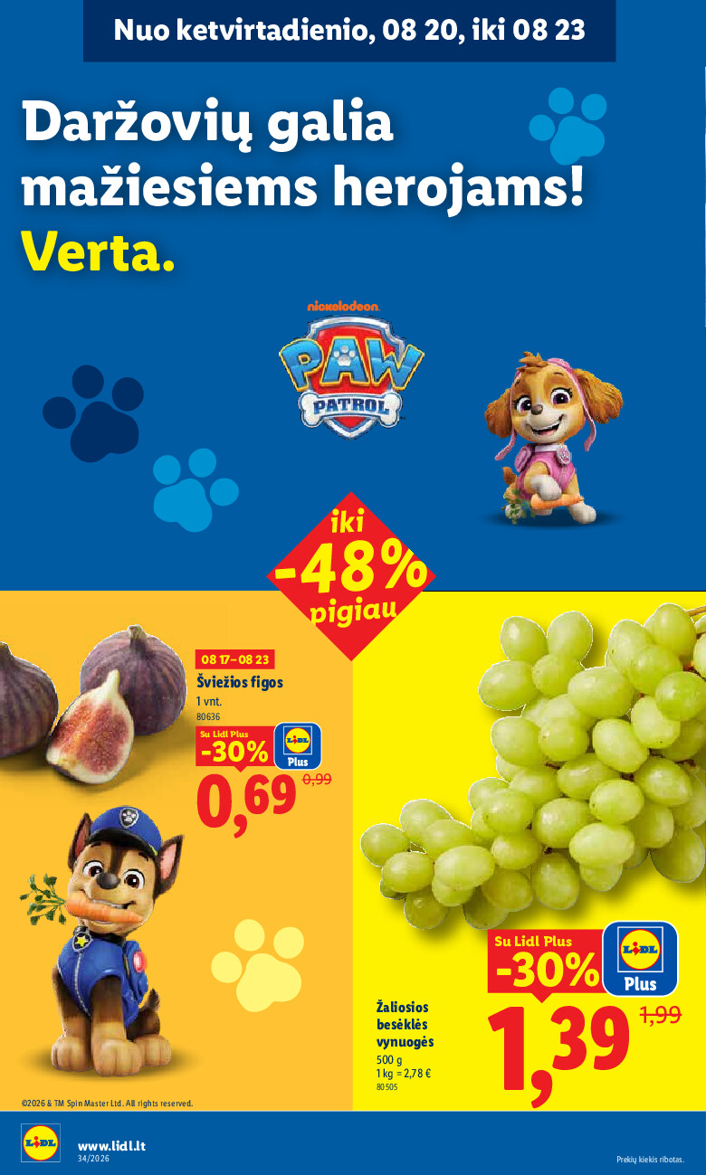MAISTO PREKIŲ PASIŪLYMAI (2026-08-17 - 2026-08-23) | 38