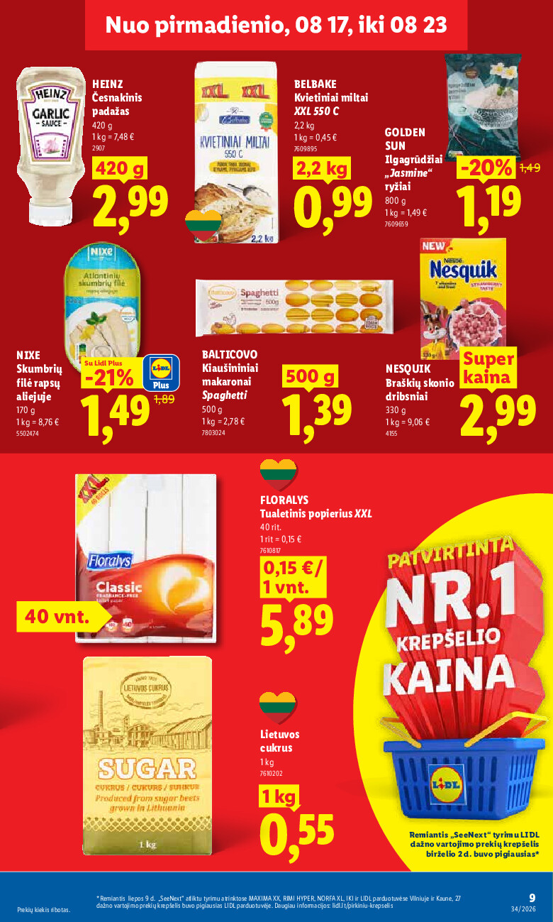 MAISTO PREKIŲ PASIŪLYMAI (2026-08-17 - 2026-08-23) | 9