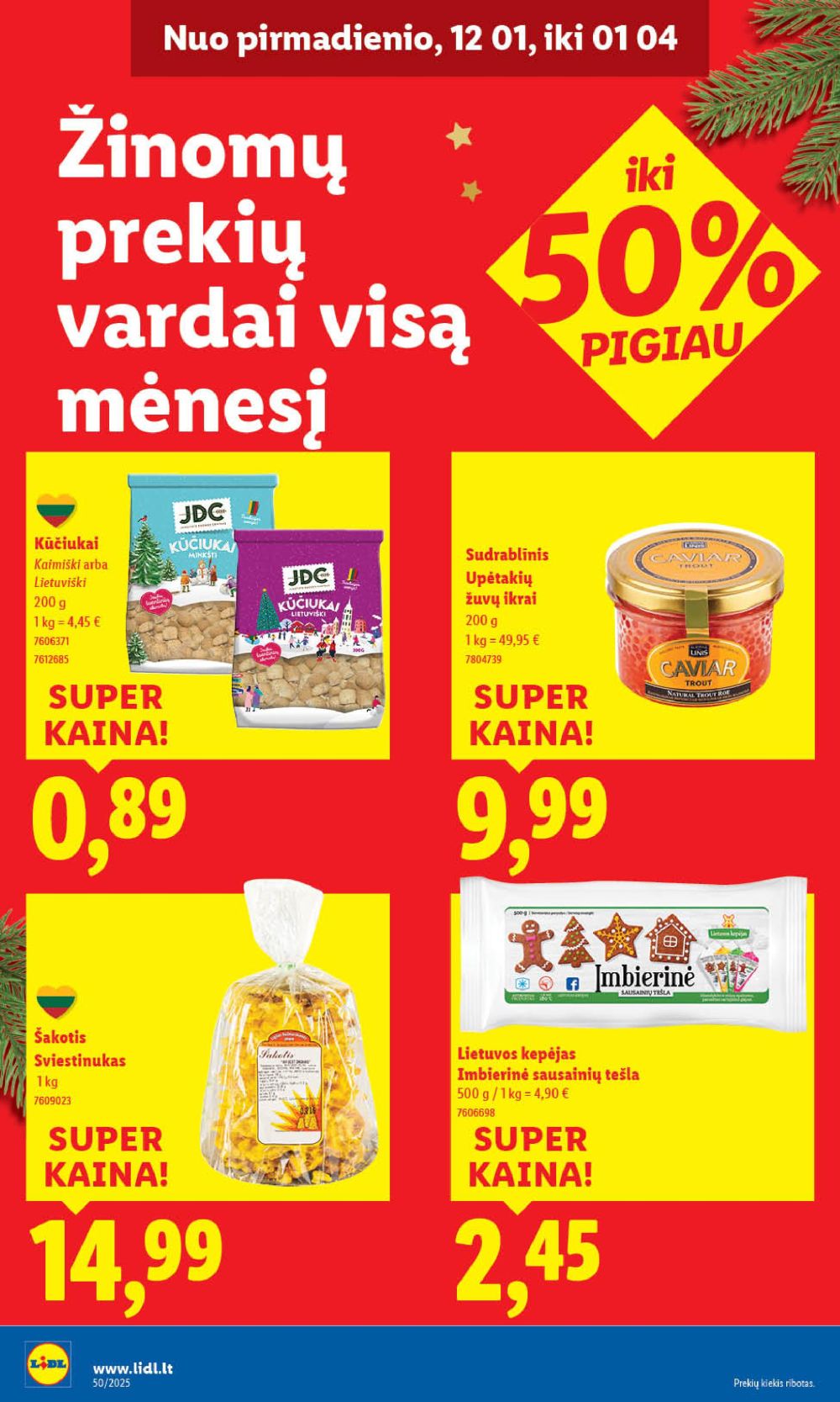 LIDL - Maisto prekių pasiūlymai (2025 12 08 - 2025 12 14) | 26