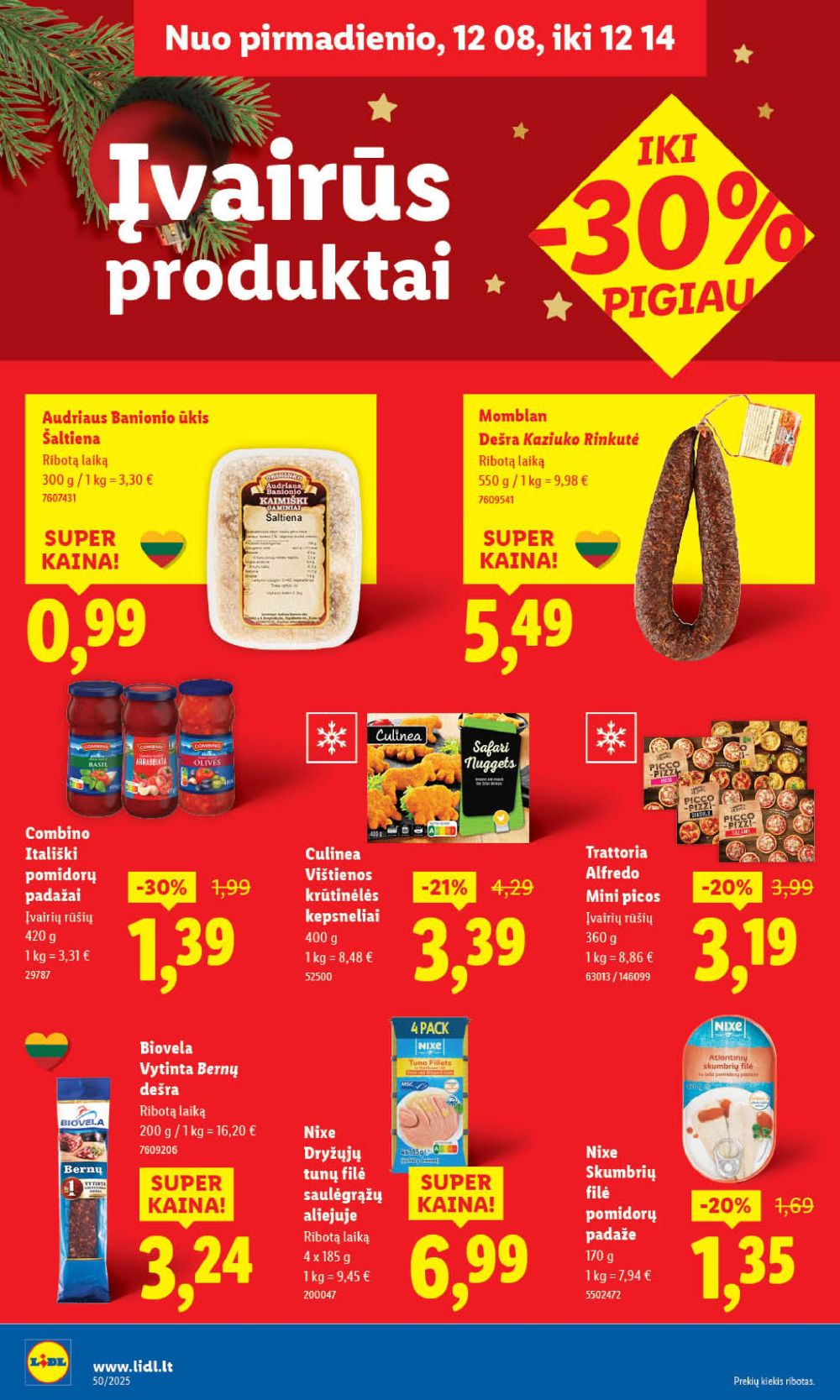 LIDL - Maisto prekių pasiūlymai (2025 12 08 - 2025 12 14) | 40