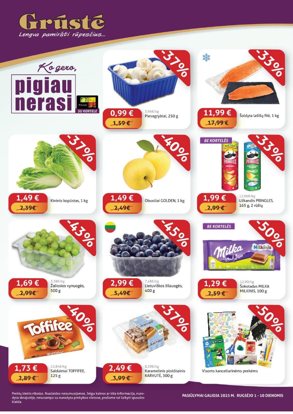 GRŪSTĖ - Ko gero pigiau nerasi (2025 09 01 - 2025 09 10) | 1
