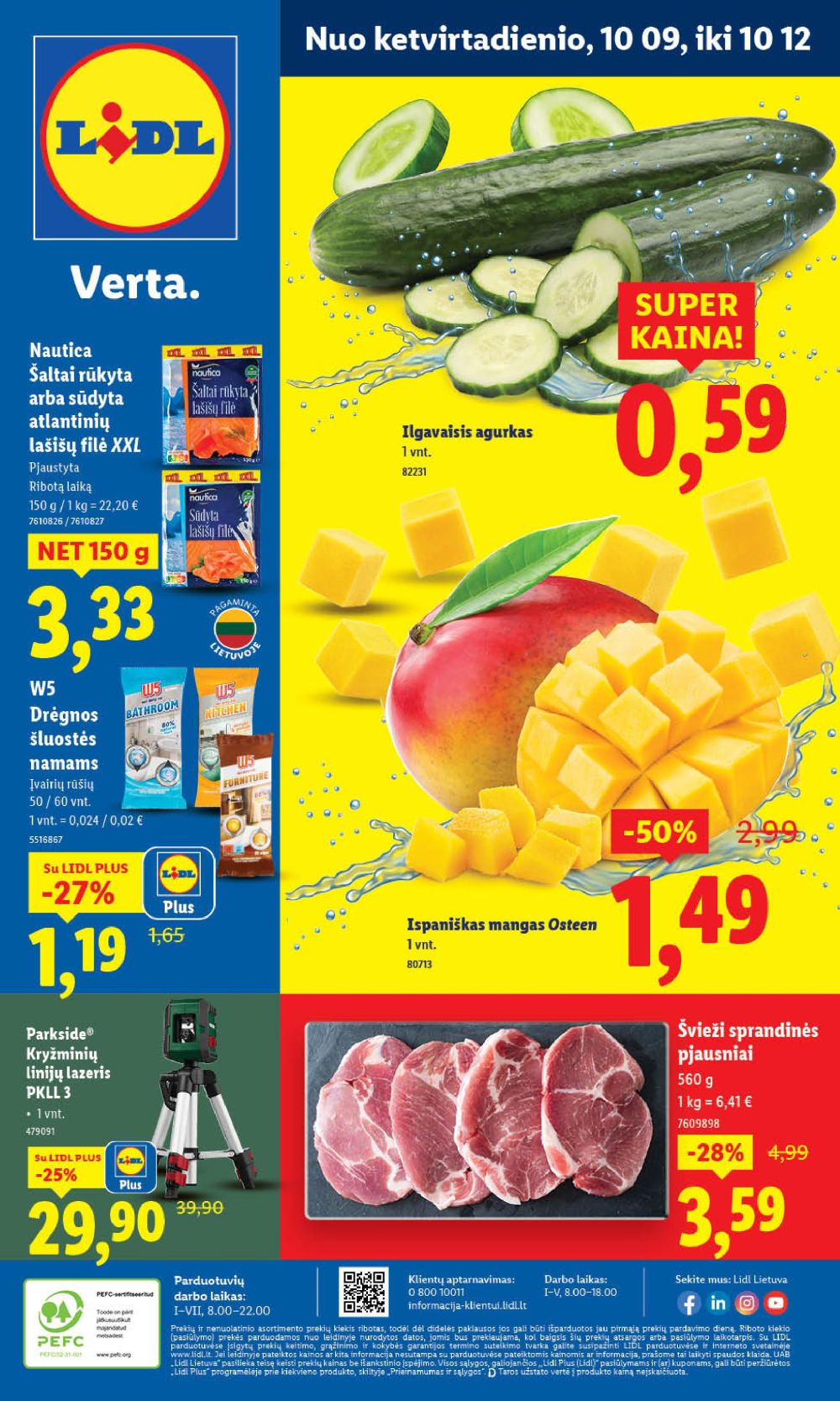 LIDL - Maisto prekių pasiūlymai (2025 10 09 - 2025 10 12) | 1