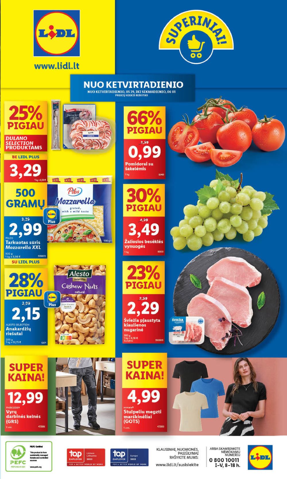 LIDL - Maisto prekių pasiūlymai (2025 05 29 - 2025 06 01) | 1