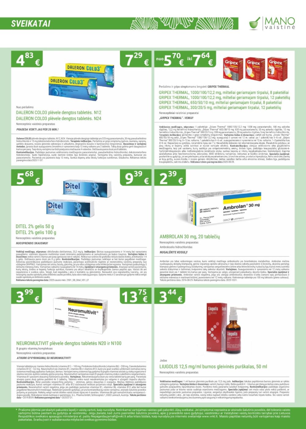 MANO VAISTINĖ (2026 01 01 - 2026 01 31) | 5