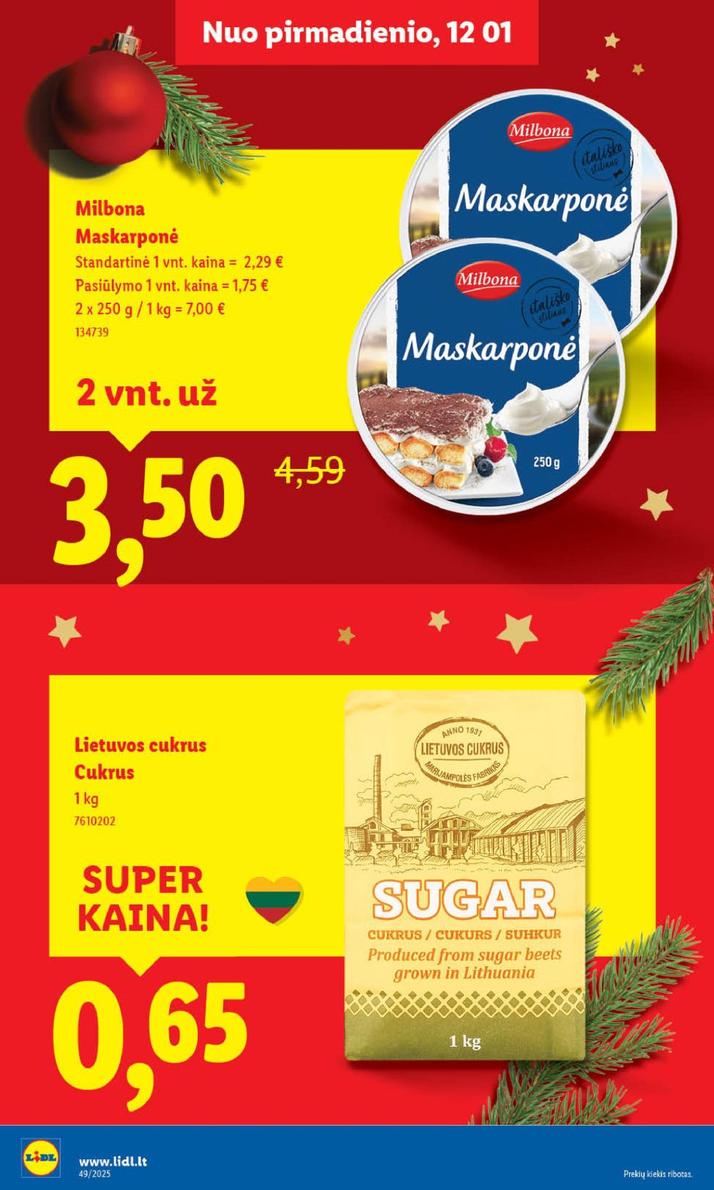 LIDL - Maisto prekių pasiūlymai (2025 12 01 - 2025 12 07) | 24