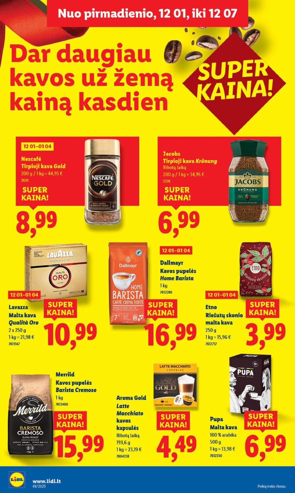 LIDL - Maisto prekių pasiūlymai (2025 12 01 - 2025 12 07) | 38