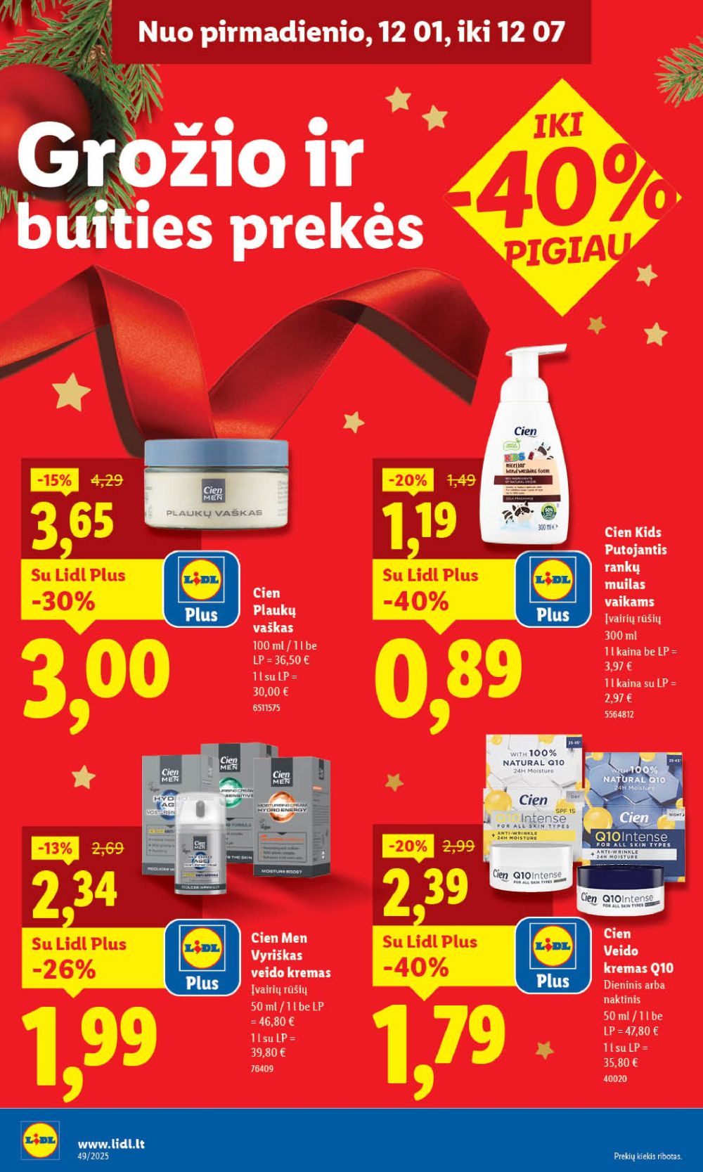 LIDL - Maisto prekių pasiūlymai (2025 12 01 - 2025 12 07) | 42