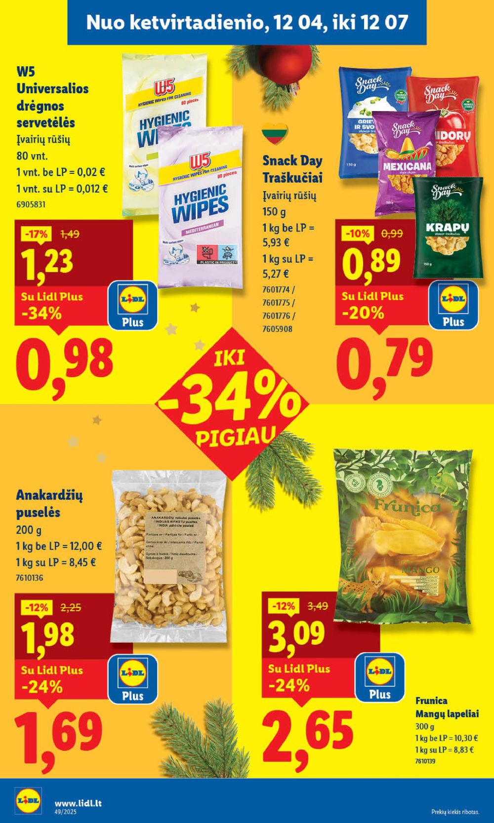 LIDL - Maisto prekių pasiūlymai (2025 12 01 - 2025 12 07) | 48